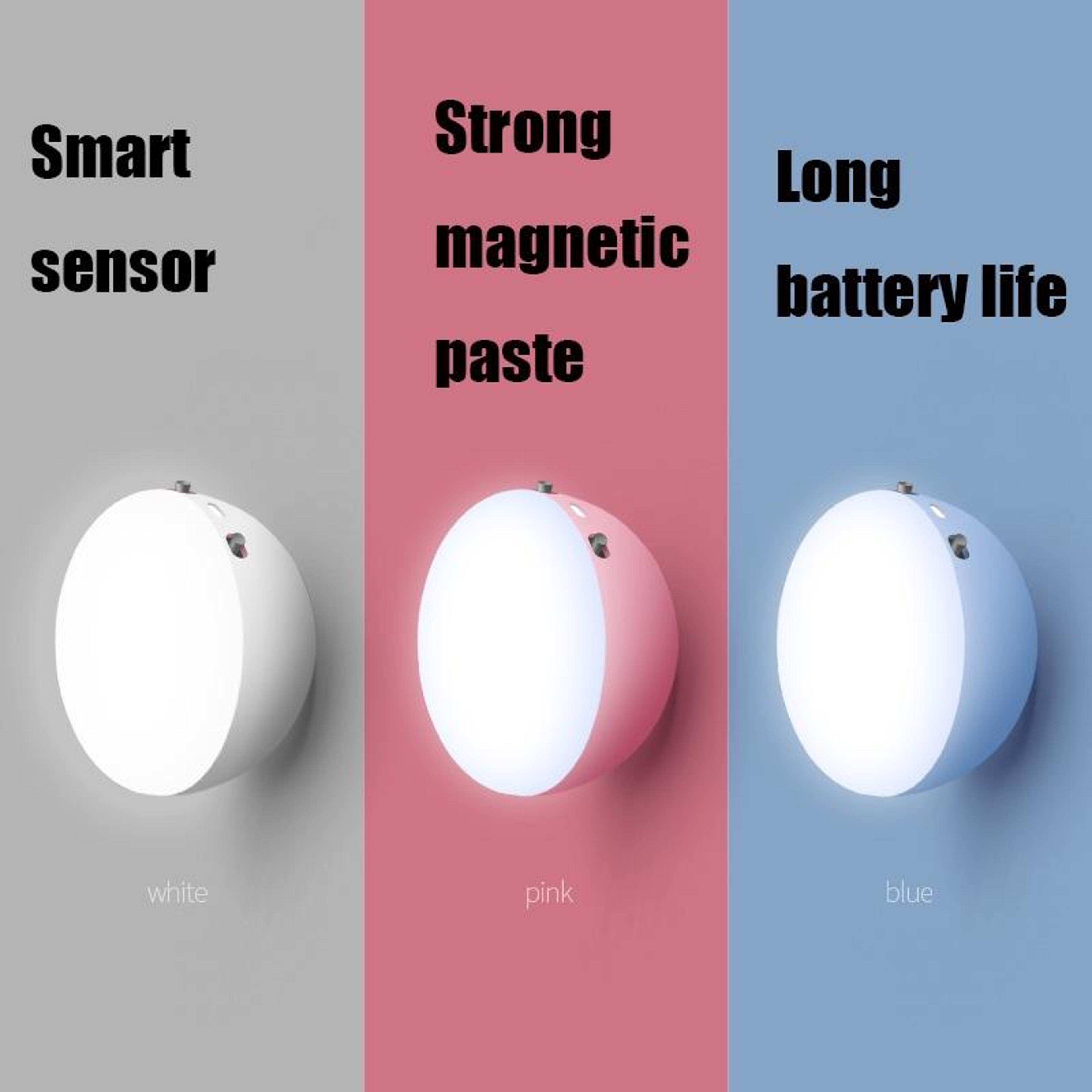Smart Motion Sensor LED Night Light With Magnetic Wall Mount  USB Rechargeable Battery 14