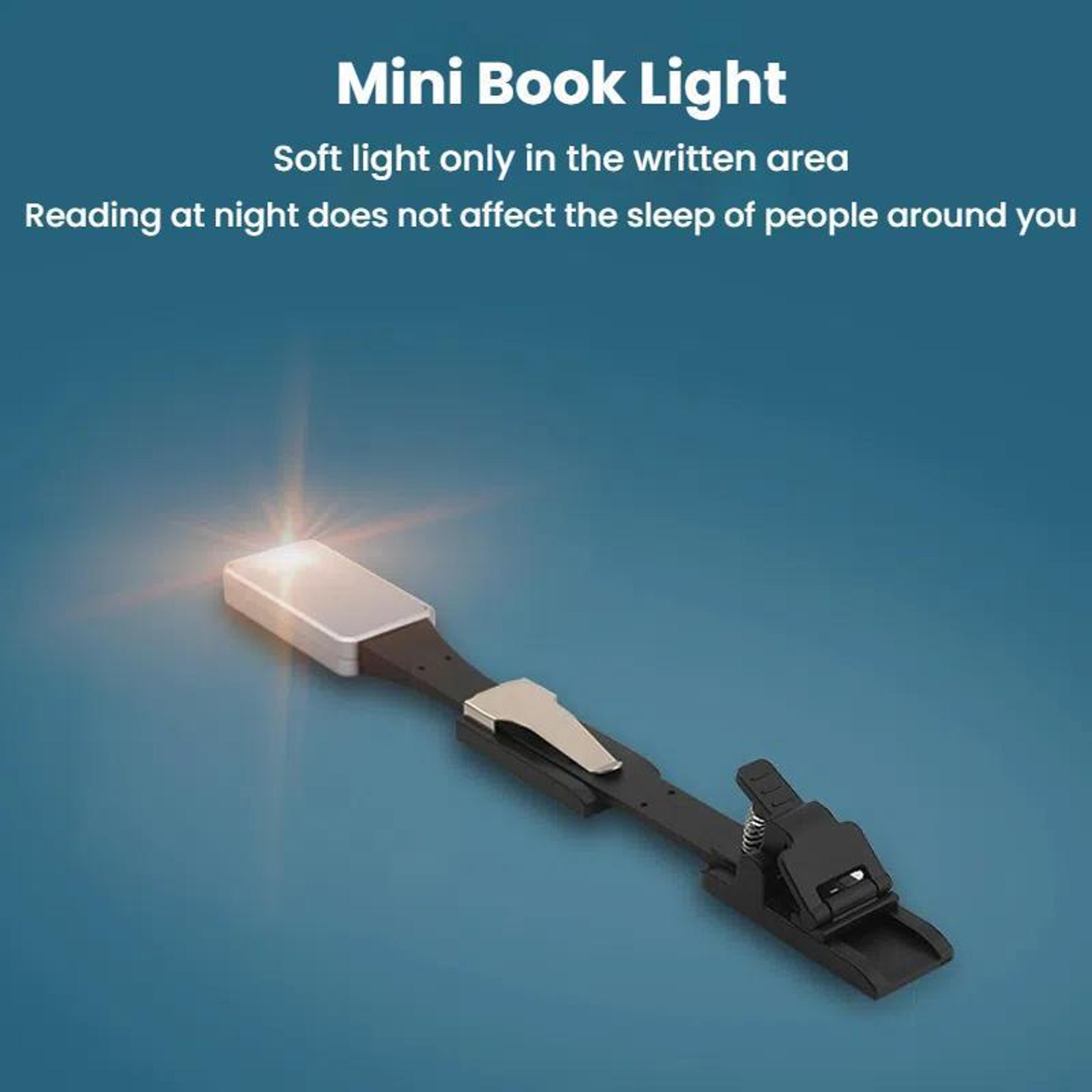 Rechargeable Book Light Clip On Reading Lamp With 3 Color Modes  Magnetic Bookmark Design 8