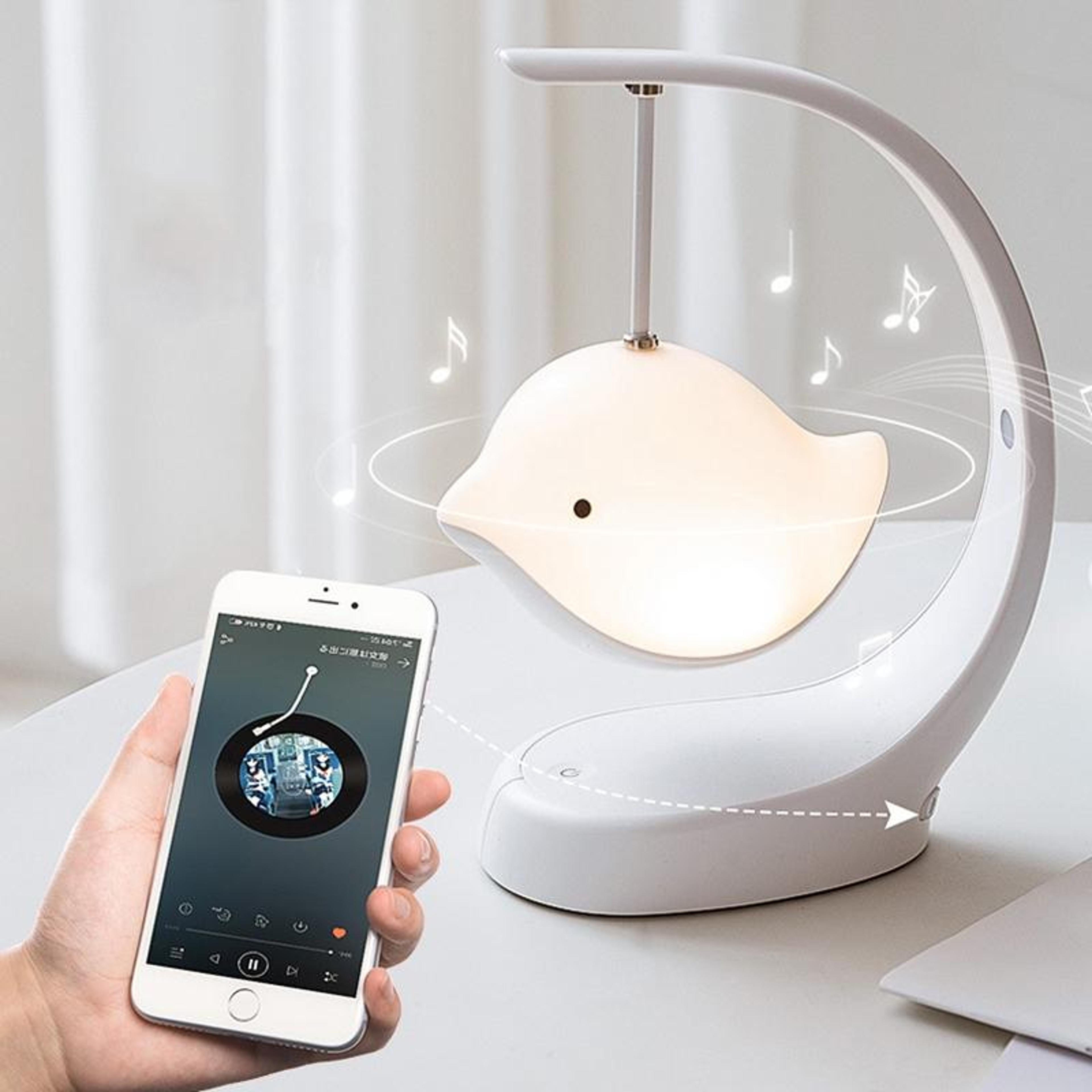 Bluetooth Speaker Night Light Desk Lamp With Touch Control  USB Rechargeable Battery 6