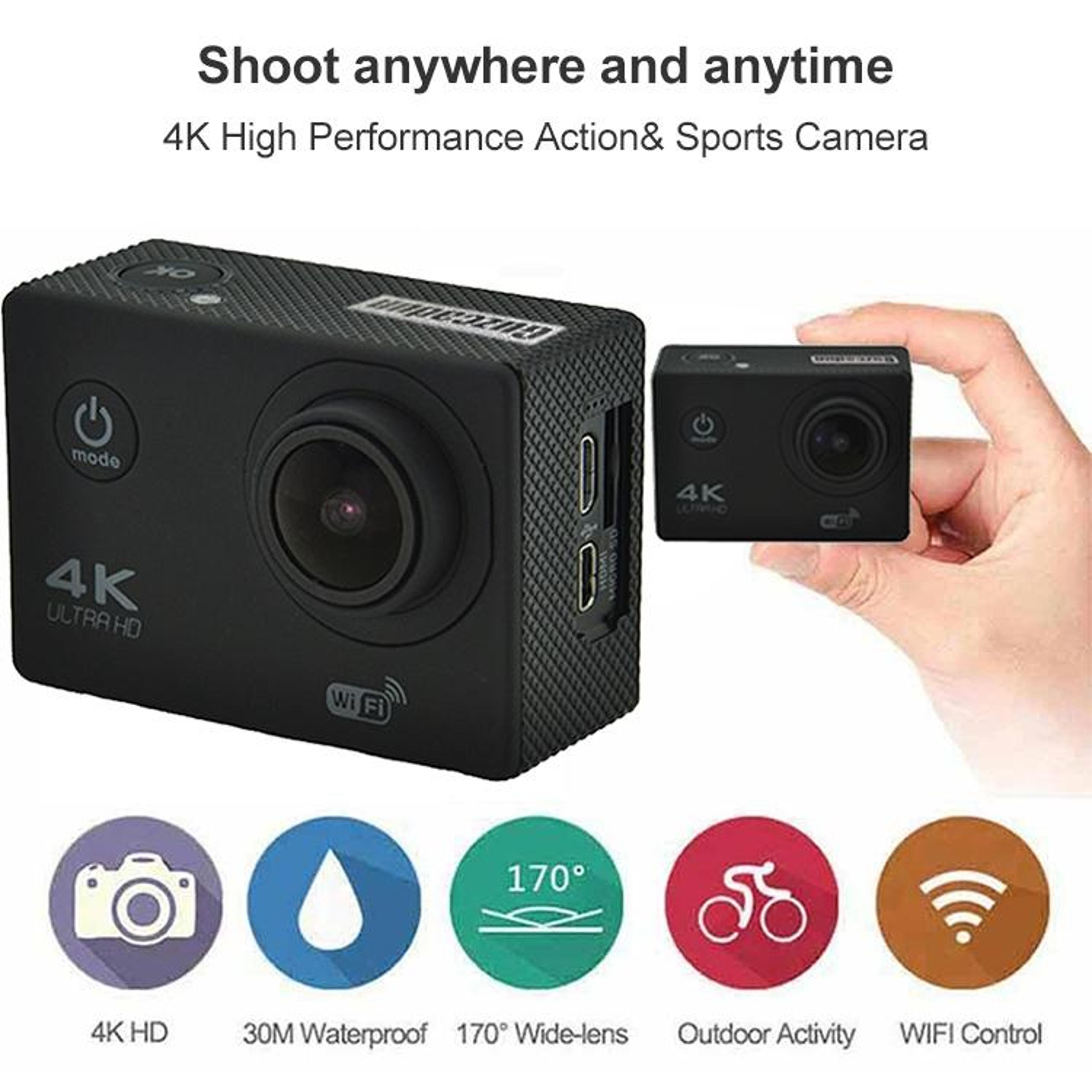 4K WiFi Waterproof Action Camera For Cycling Diving  Adventure Sports Recording 7