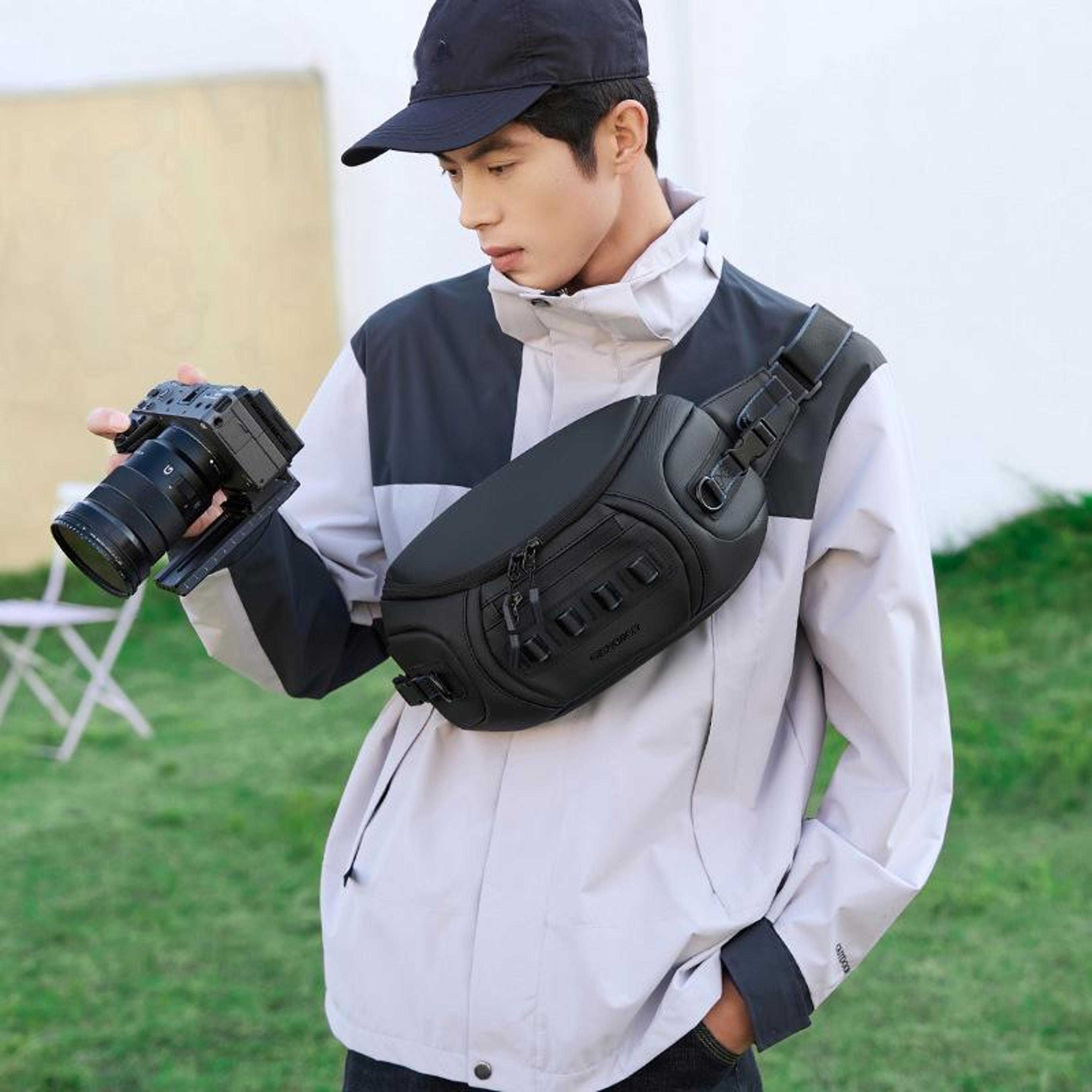 UrbanFlex Camera Sling Bag For Men With Removable Dividers  Water Resistant Travel Design 8