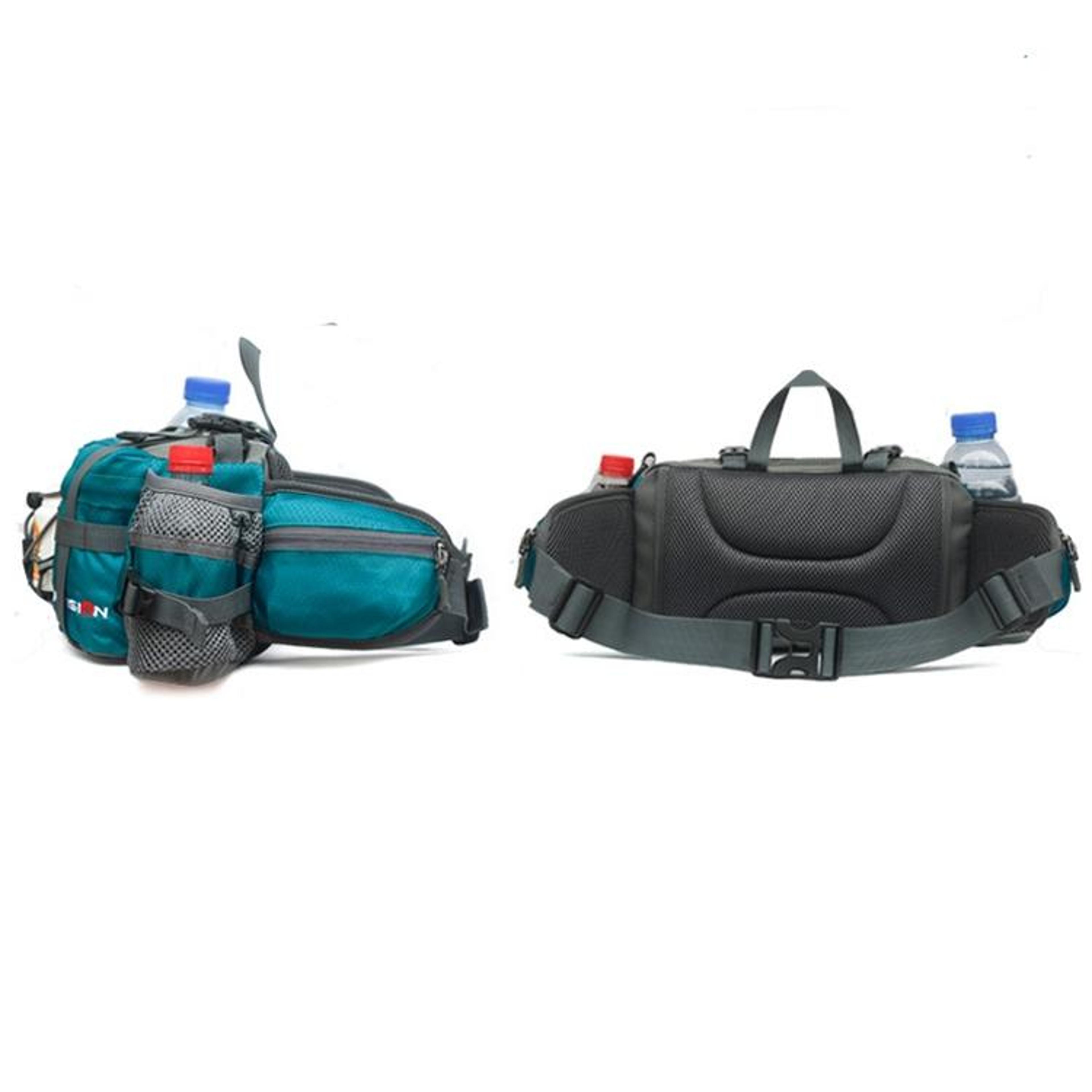 Waterproof Cycling Waist Pack With Bottle Holder For Hiking Running  Outdoor Sports 3