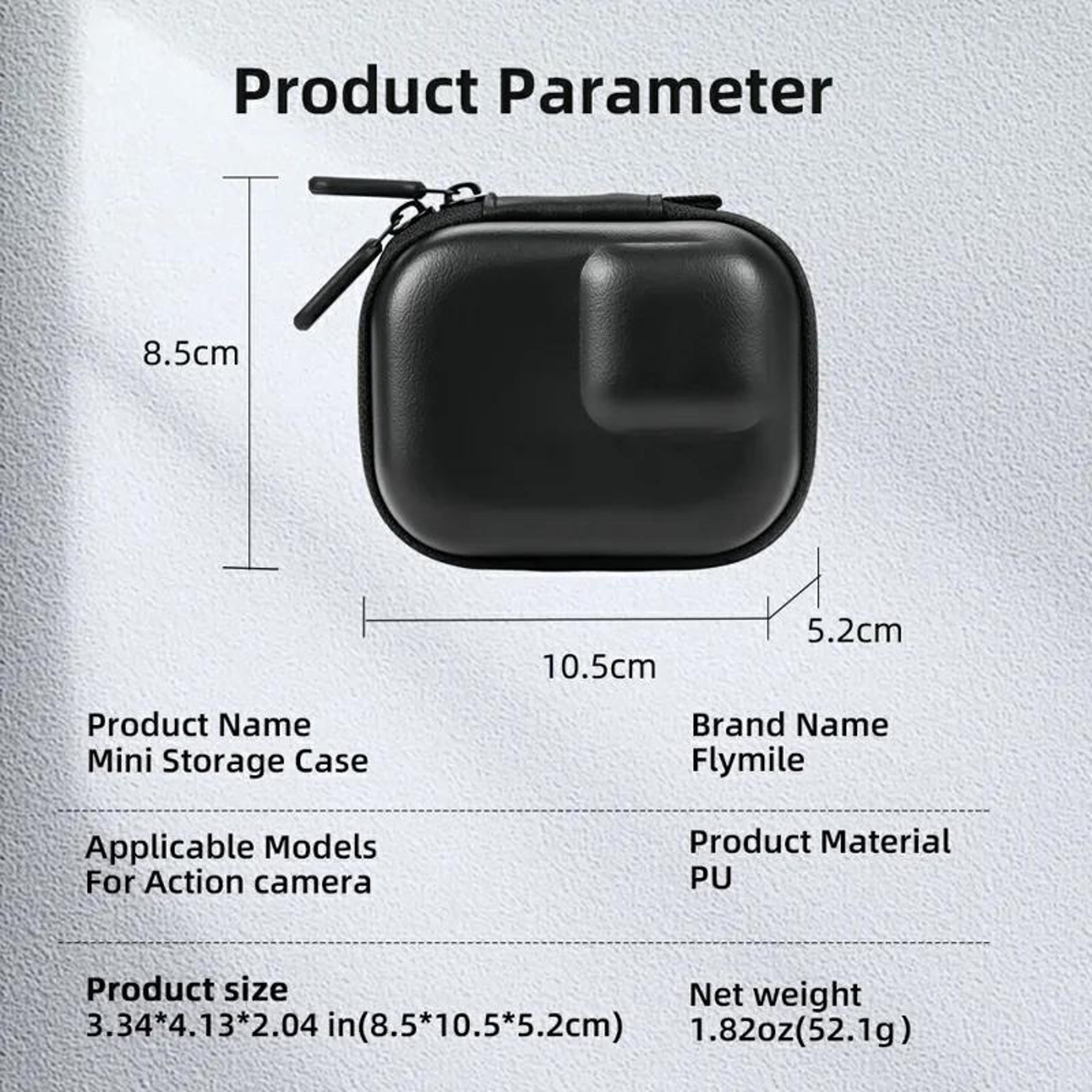 FPU Hard Shell Action Camera Case With Carabiner For DJI Action Insta360  GoPro Cameras 8