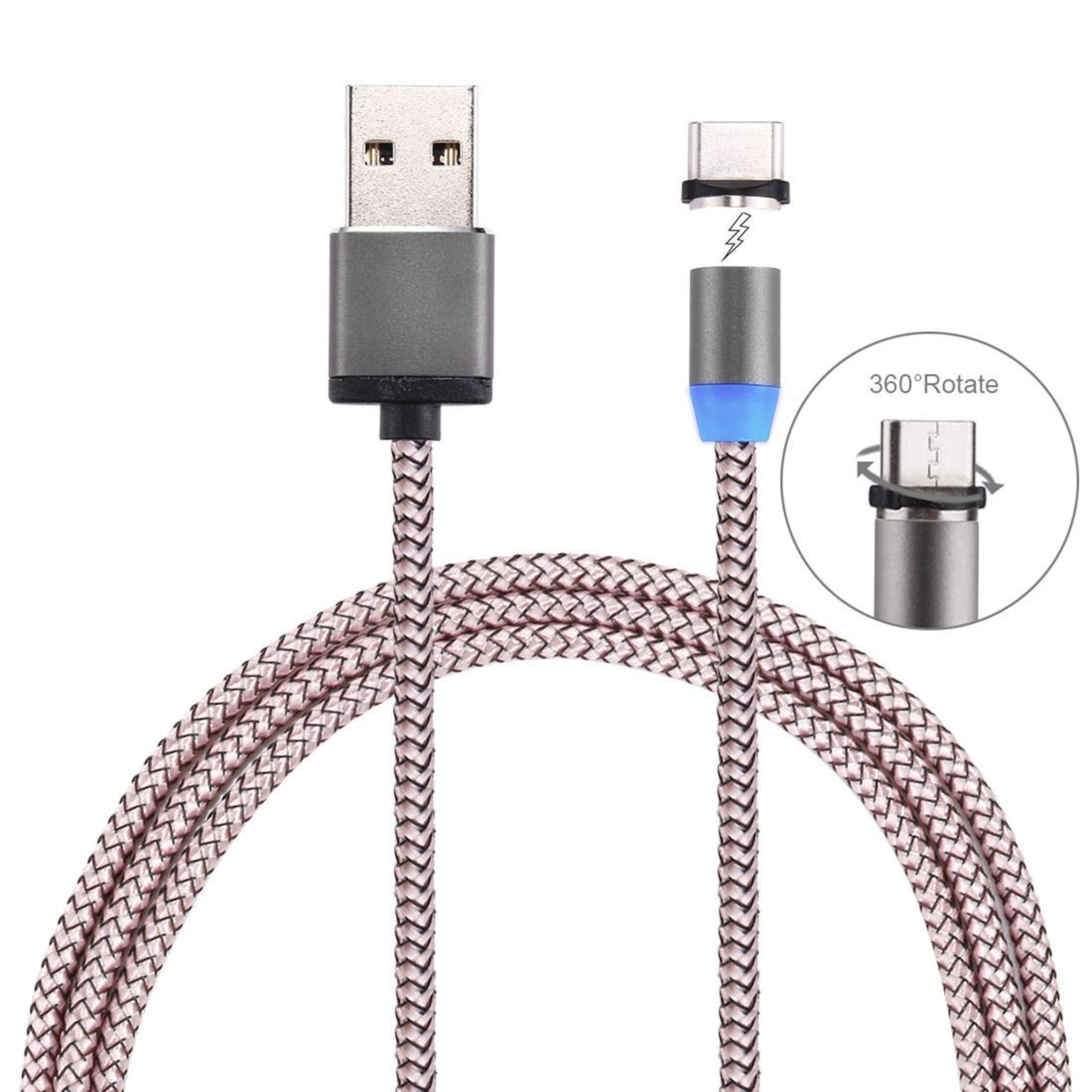 360 Rotating USB C Charging Cable With Magnetic Connector  LED Indicator 3