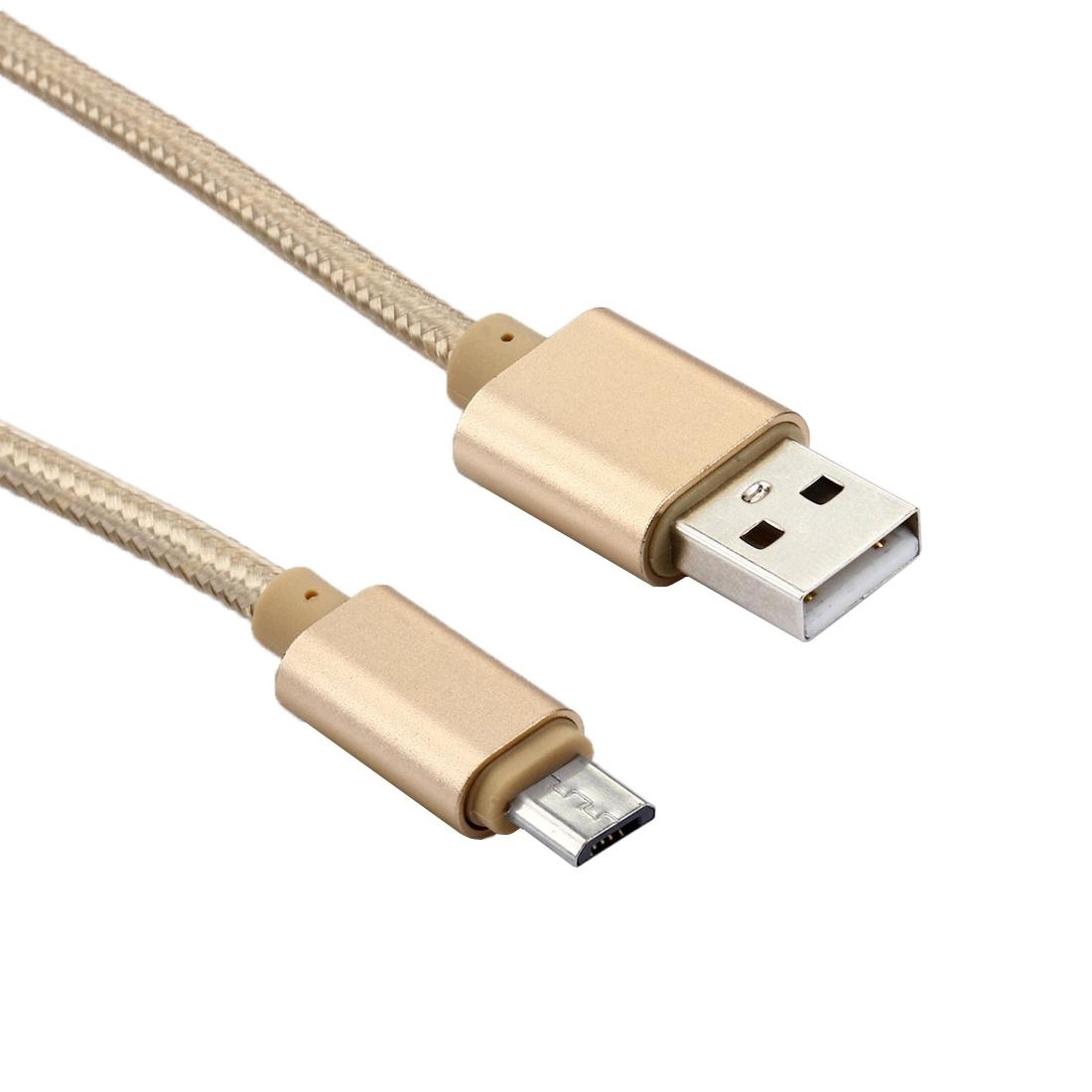 2m Braided Charger Cable Durable Woven Micro USB Data  Power Lead 1