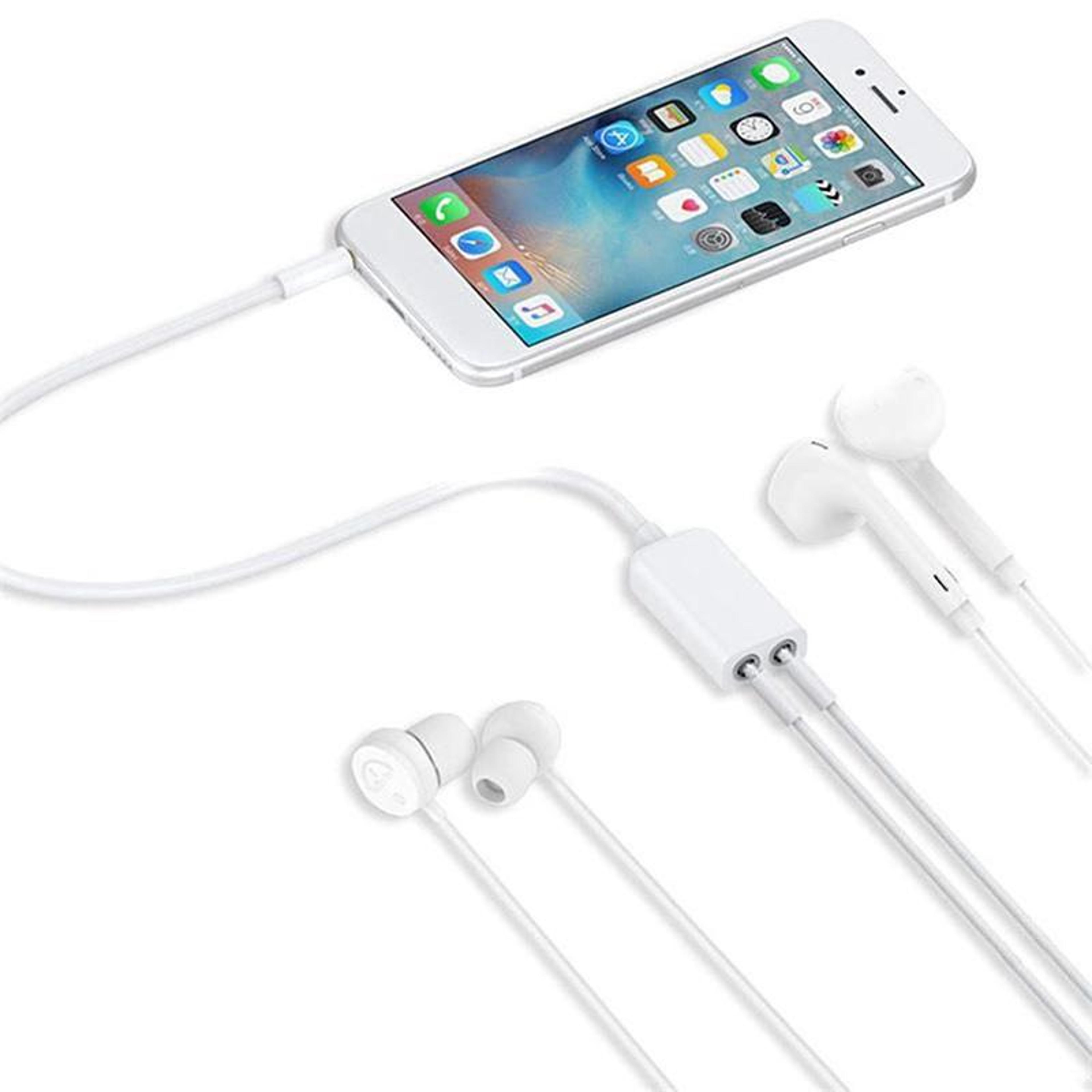 Dual 35mm Headphone Splitter Cable For Phones Tablets  Car Stereo Audio Sharing 2