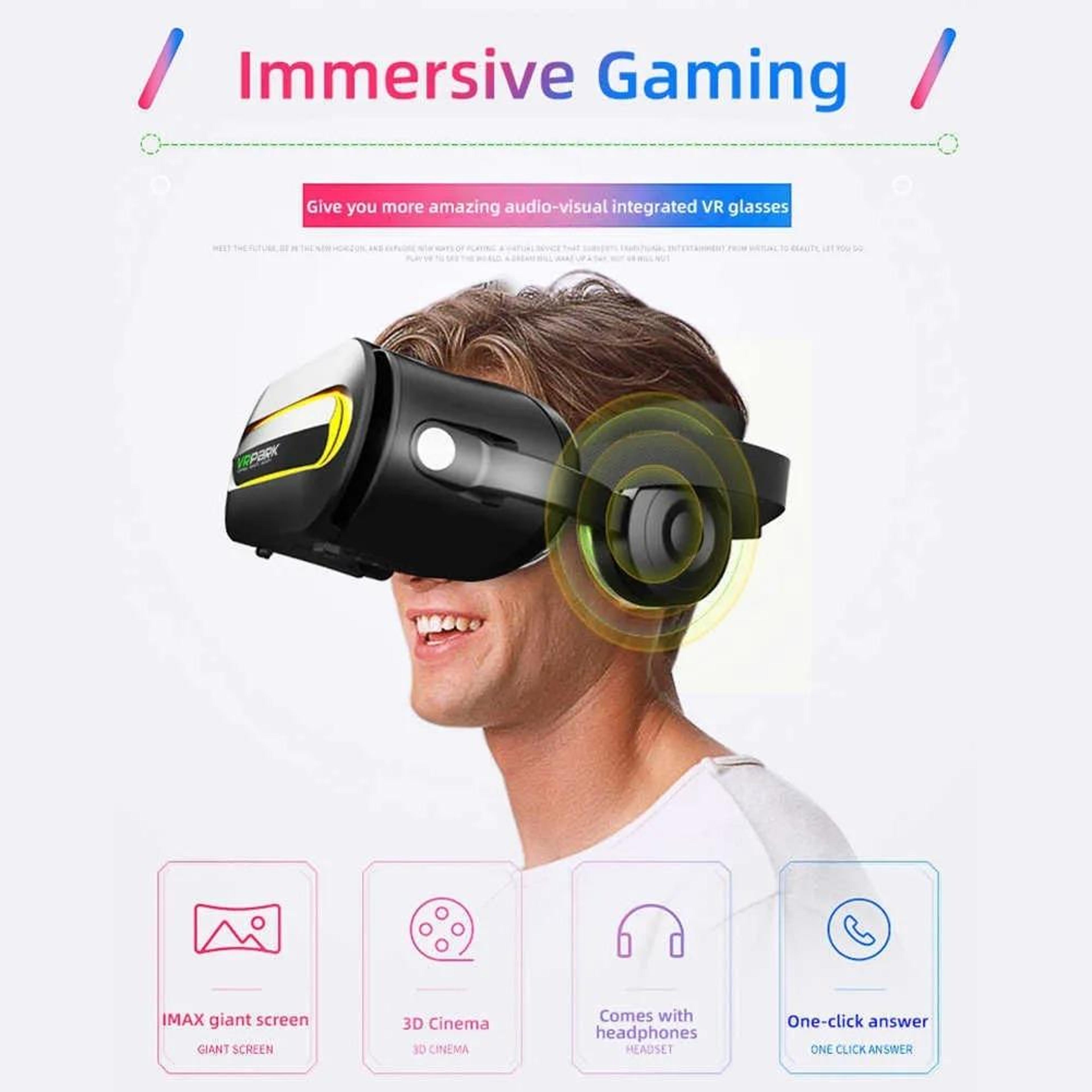 VRPARK J60 VR Headset With Bluetooth Audio  Blue Light Protection For IPhone And Android 3