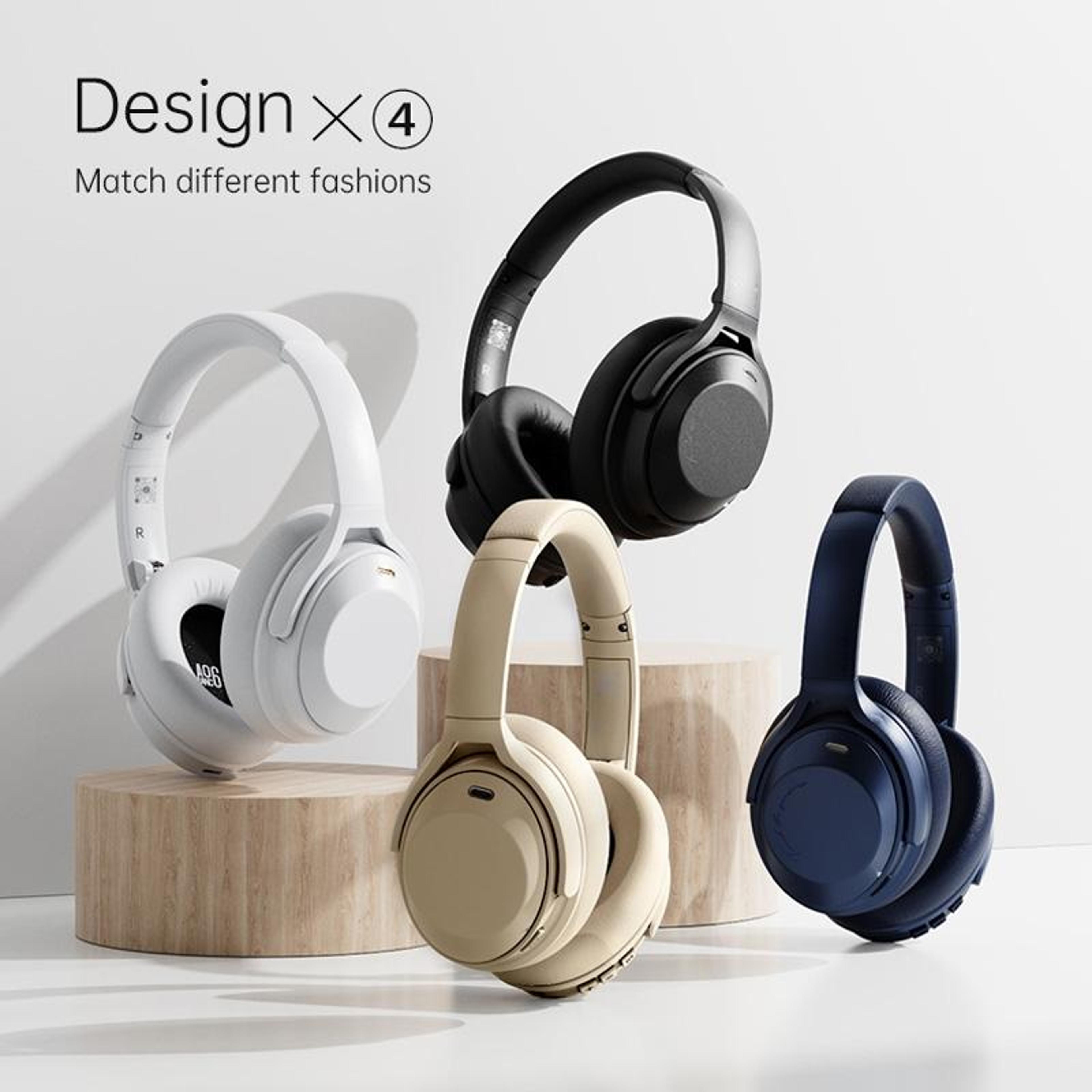 A06 Wireless ANC Headphones With Bluetooth 53 Over Ear Noise Canceling Headset 1