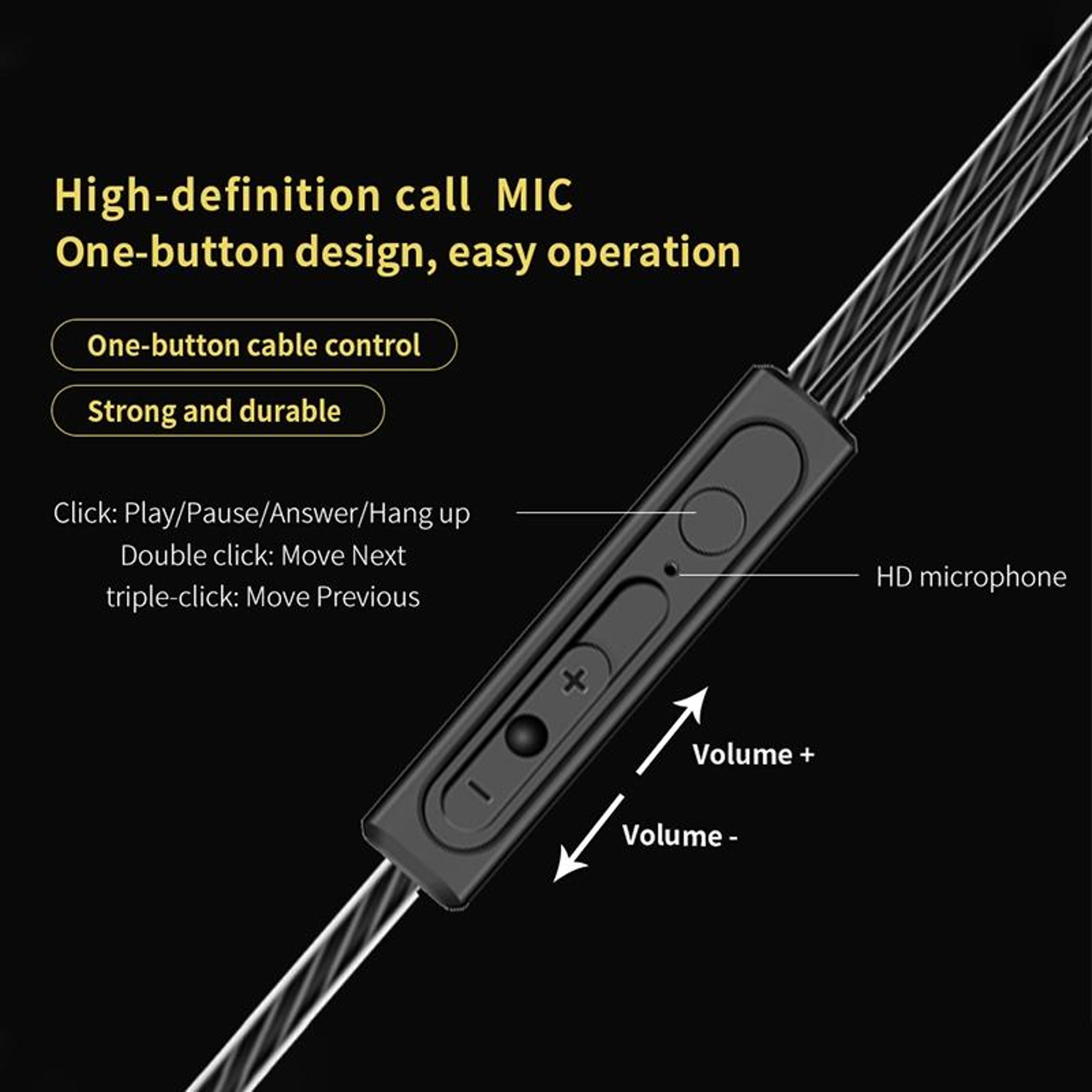 QKZ CK8 HiFi Earbuds With Quad Drivers  HD Mic For Sports And Everyday Music 6