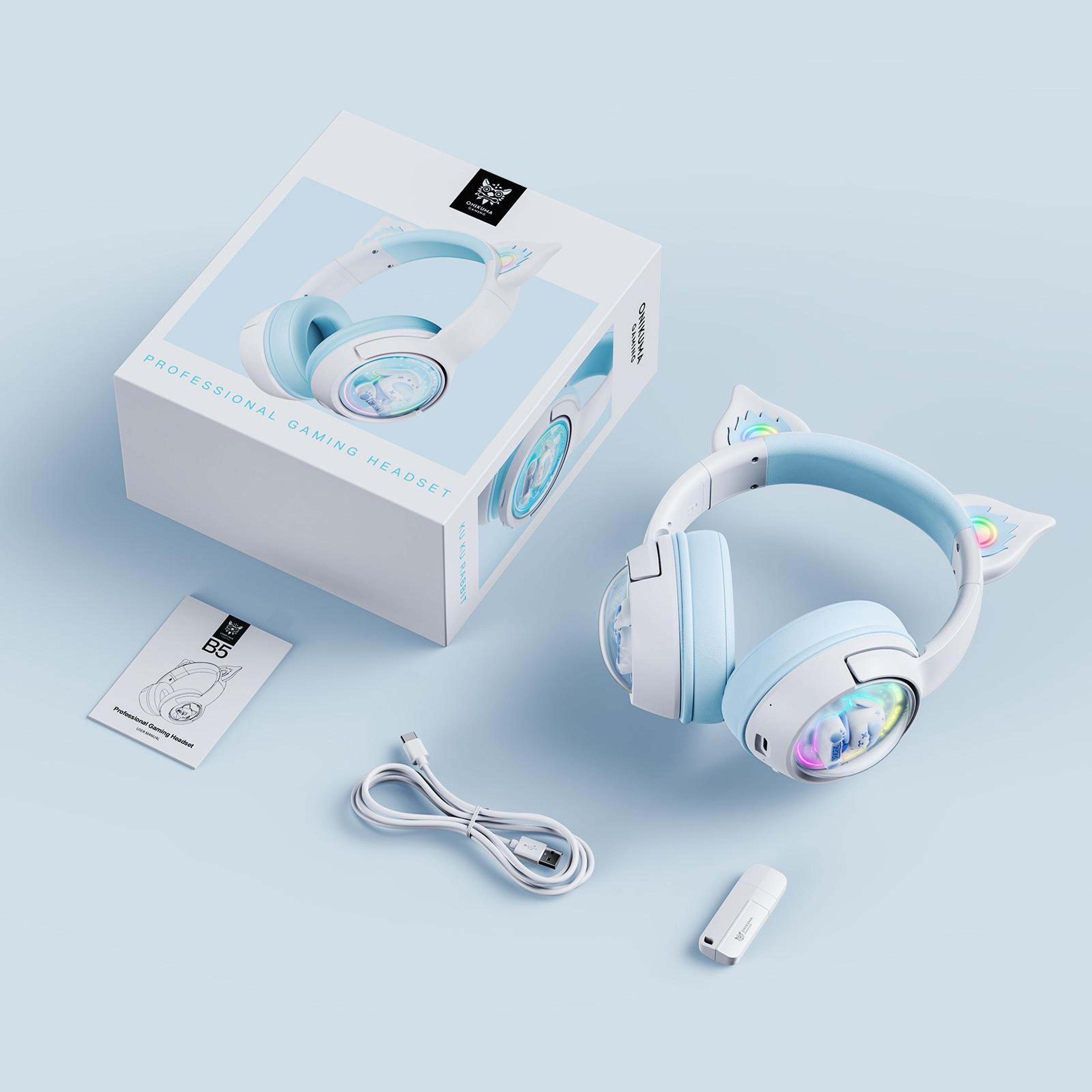 ONIKUMA Fox RGB Wireless Gaming Headset With Bluetooth 53 And Low Latency Audio 3