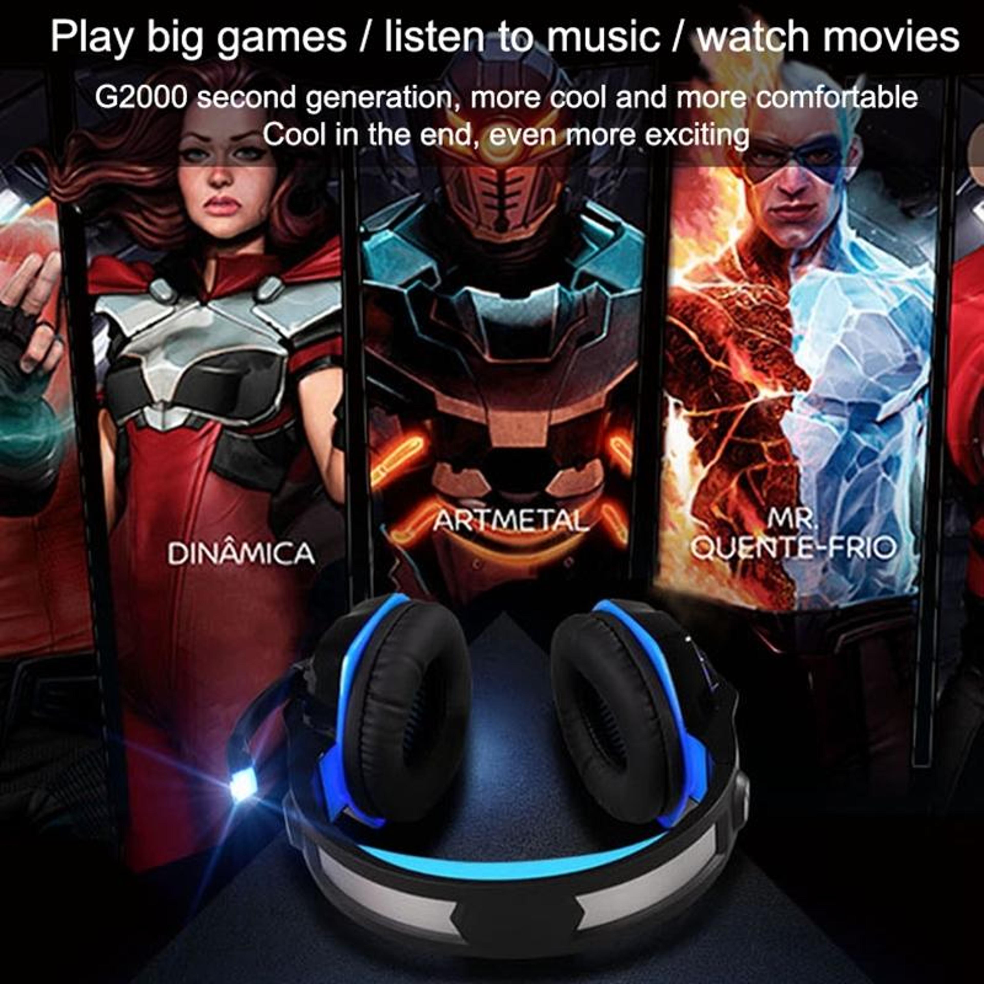 KOTION EACH G2000 Gaming Headset With Noise Isolation LED Lights  Stereo Bass Sound 7