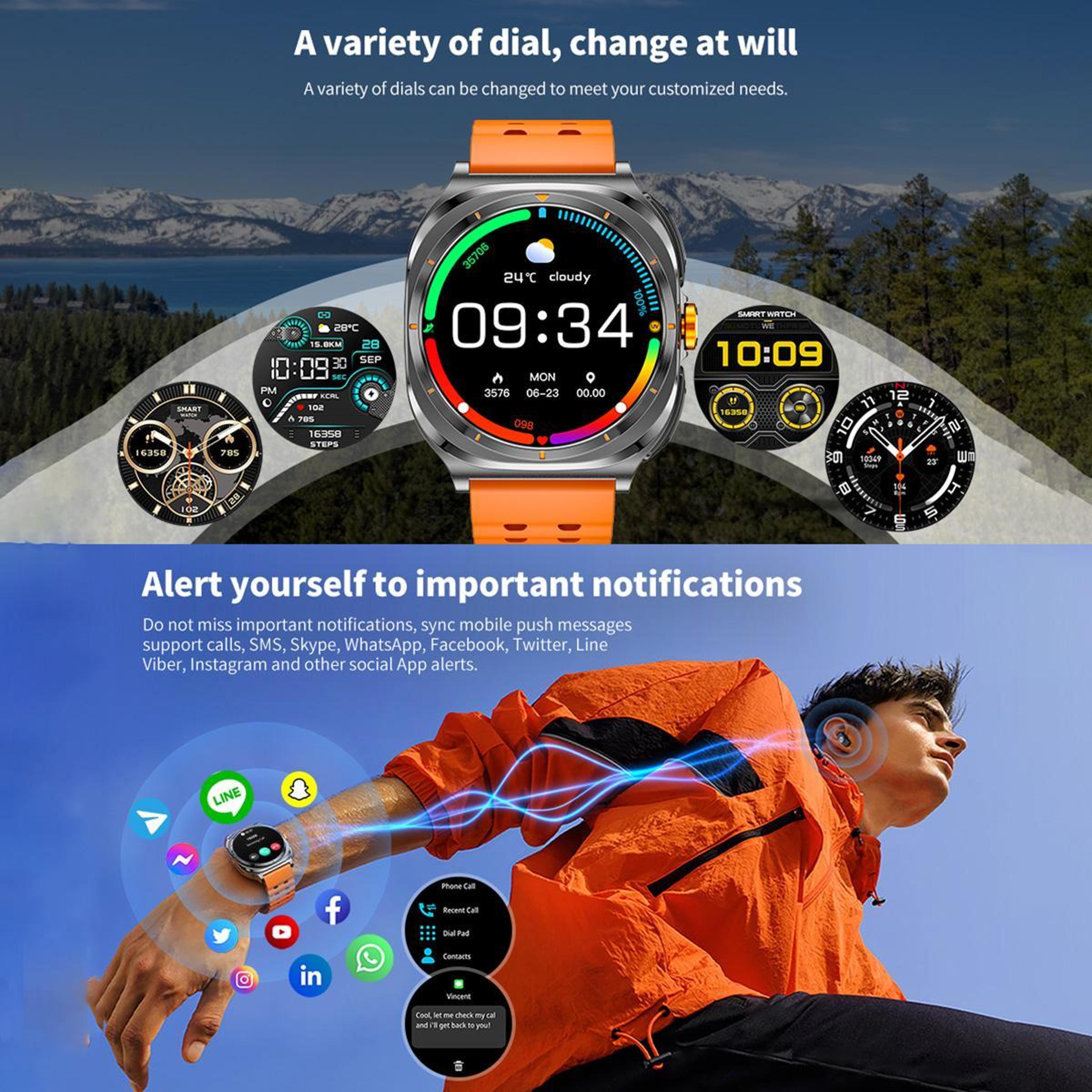 HAMTOD GT98 Smart Watch Earbuds Combo With Bluetooth Calling NFC  Heart Rate Monitor 8