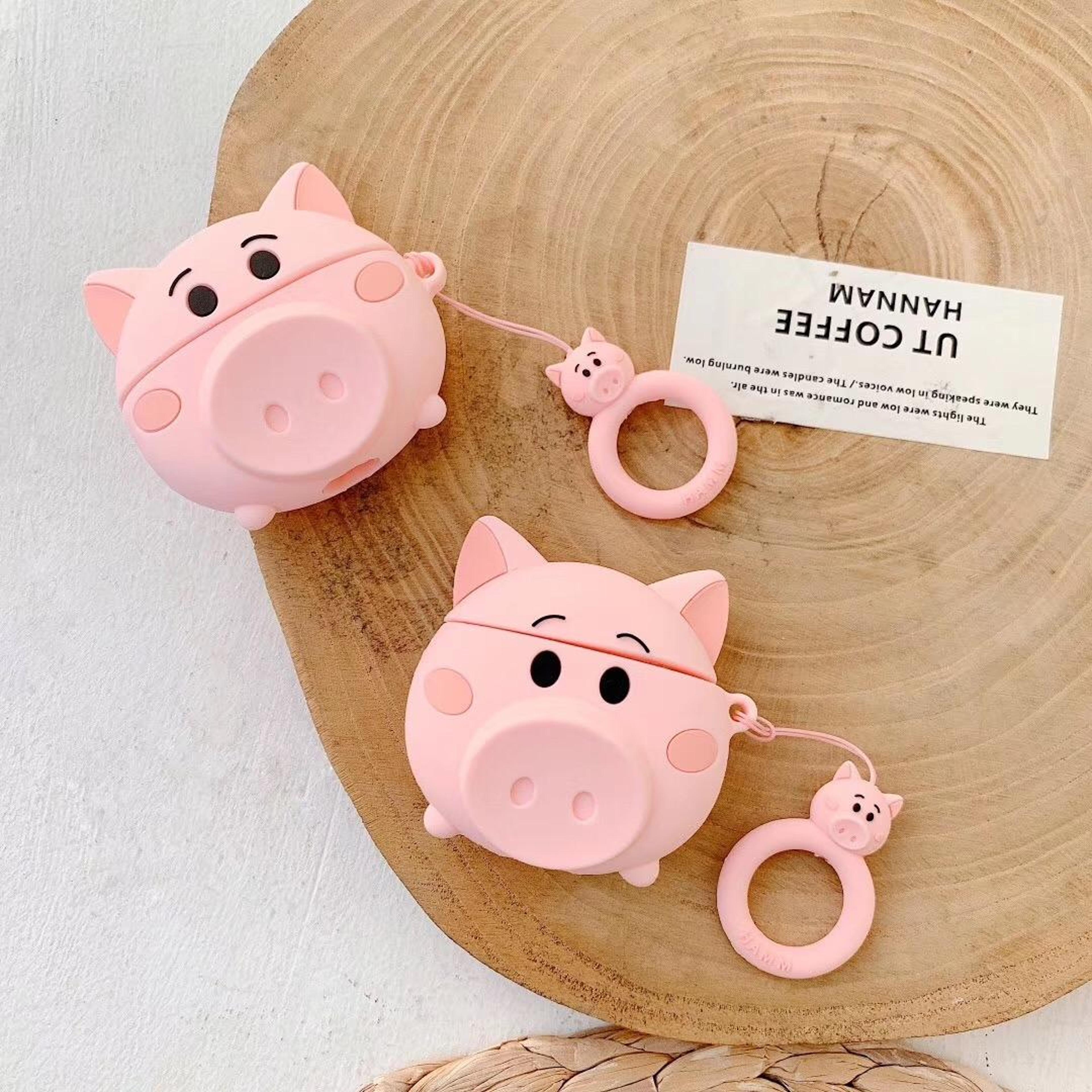 Cute 3D Pig AirPods Pro Case Cover With Charging Access Shockproof Silicone Protector 4