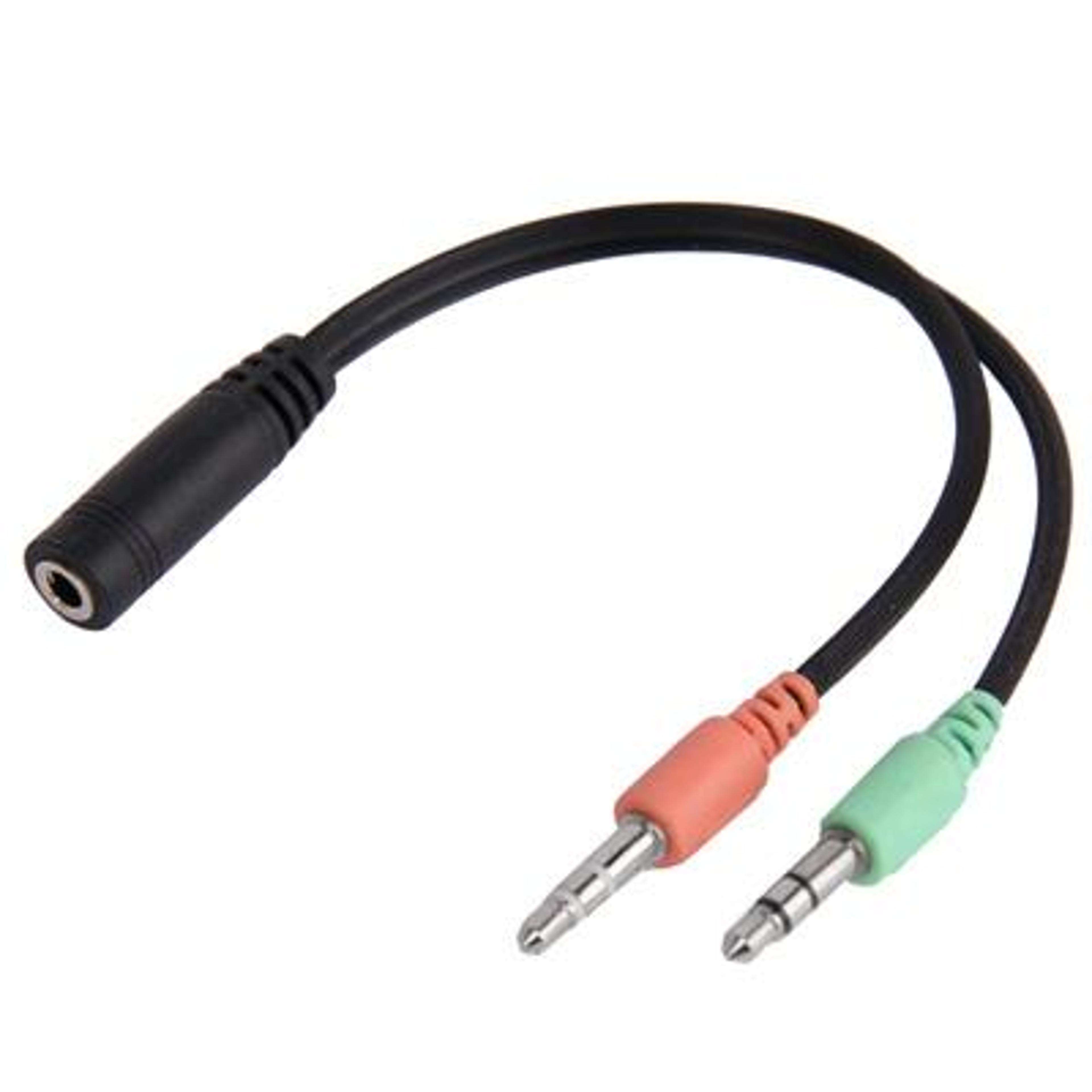 35mm Audio Mic Splitter Cable For Phones Tablets  Car Stereo 3