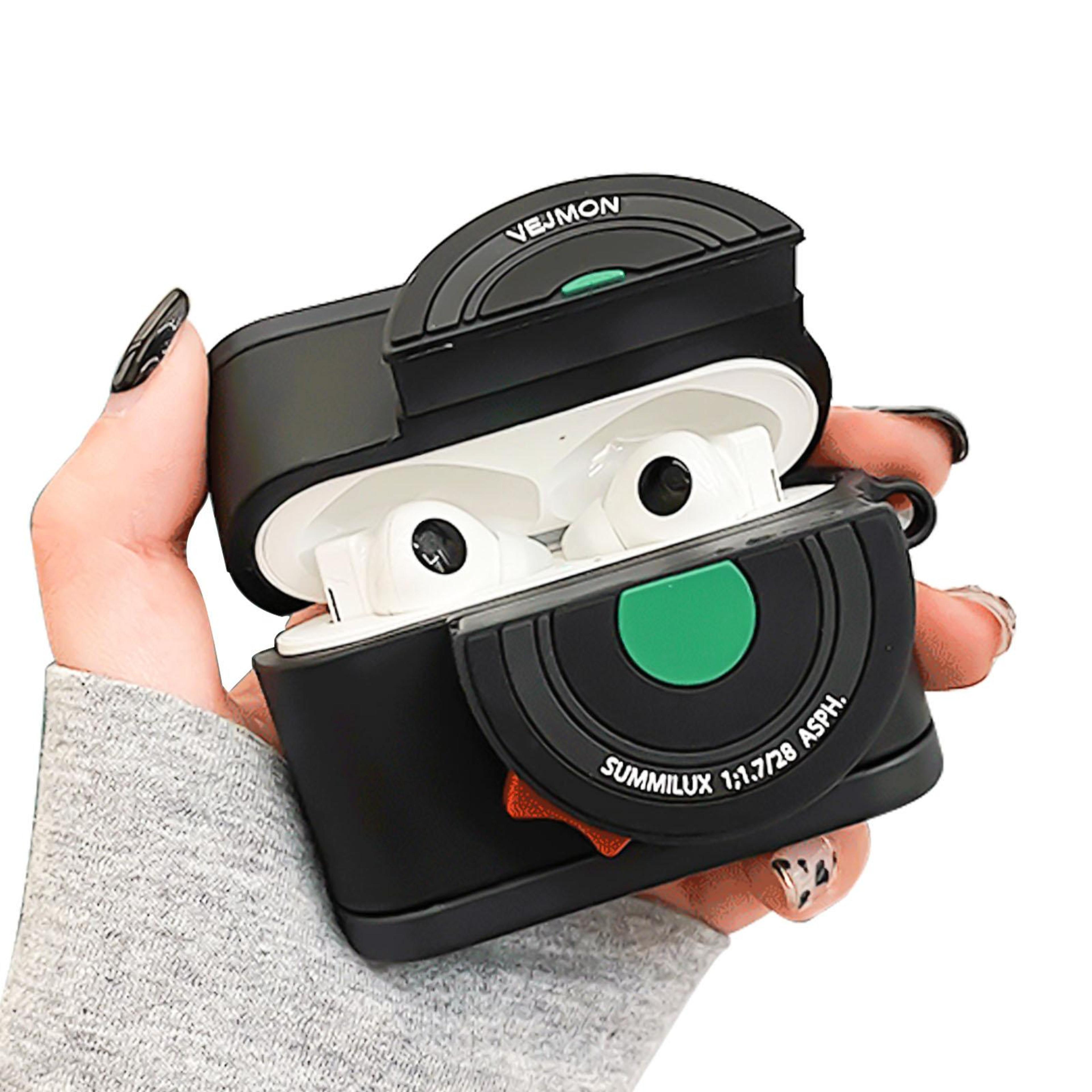 Retro Camera AirPods Pro Case Cover With Charging Port Dustproof Bluetooth Earbuds Protector 0
