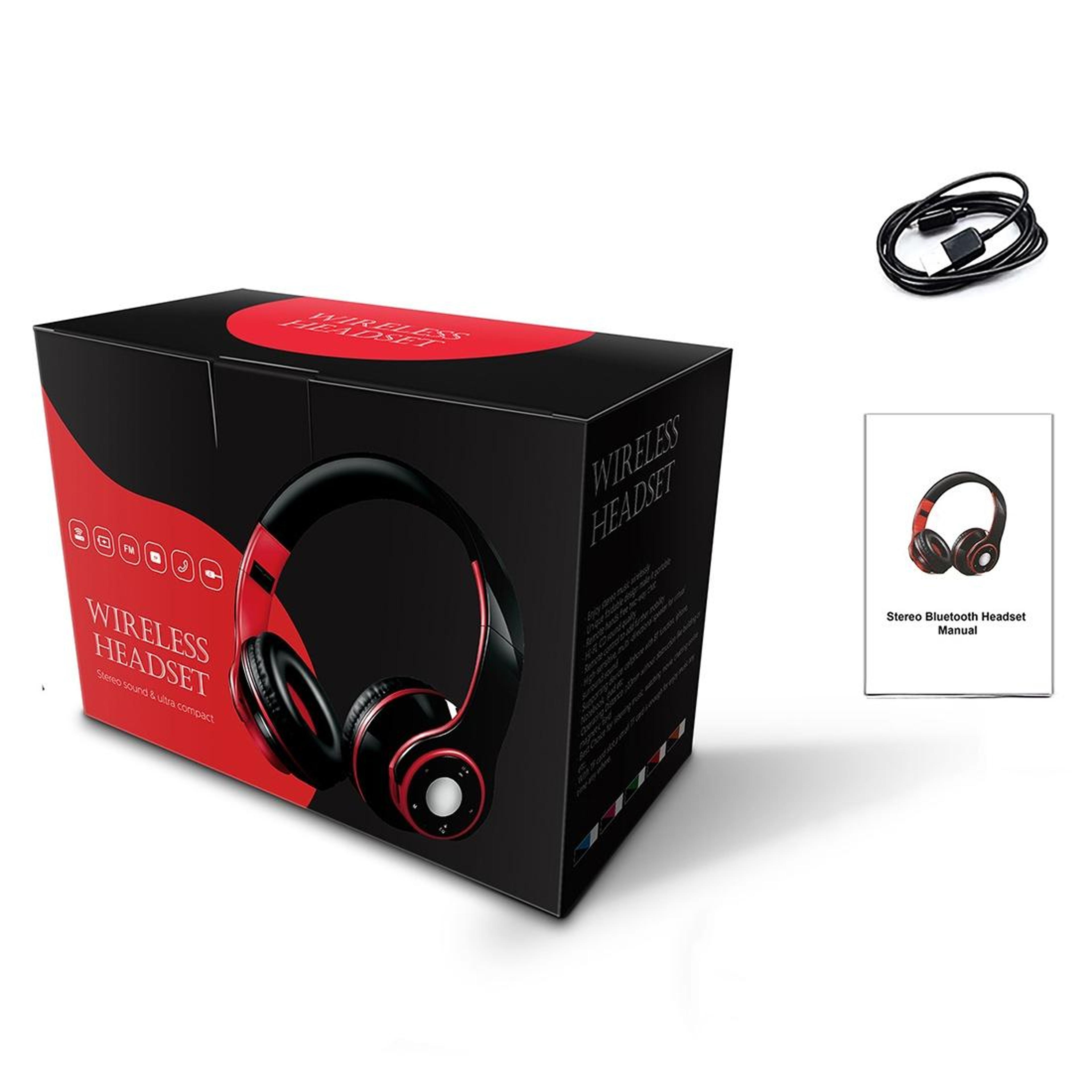 SG 8 Wireless Bluetooth Headphones With FM Radio TF Card MP3 Player  Noise Cancelling Mic 6