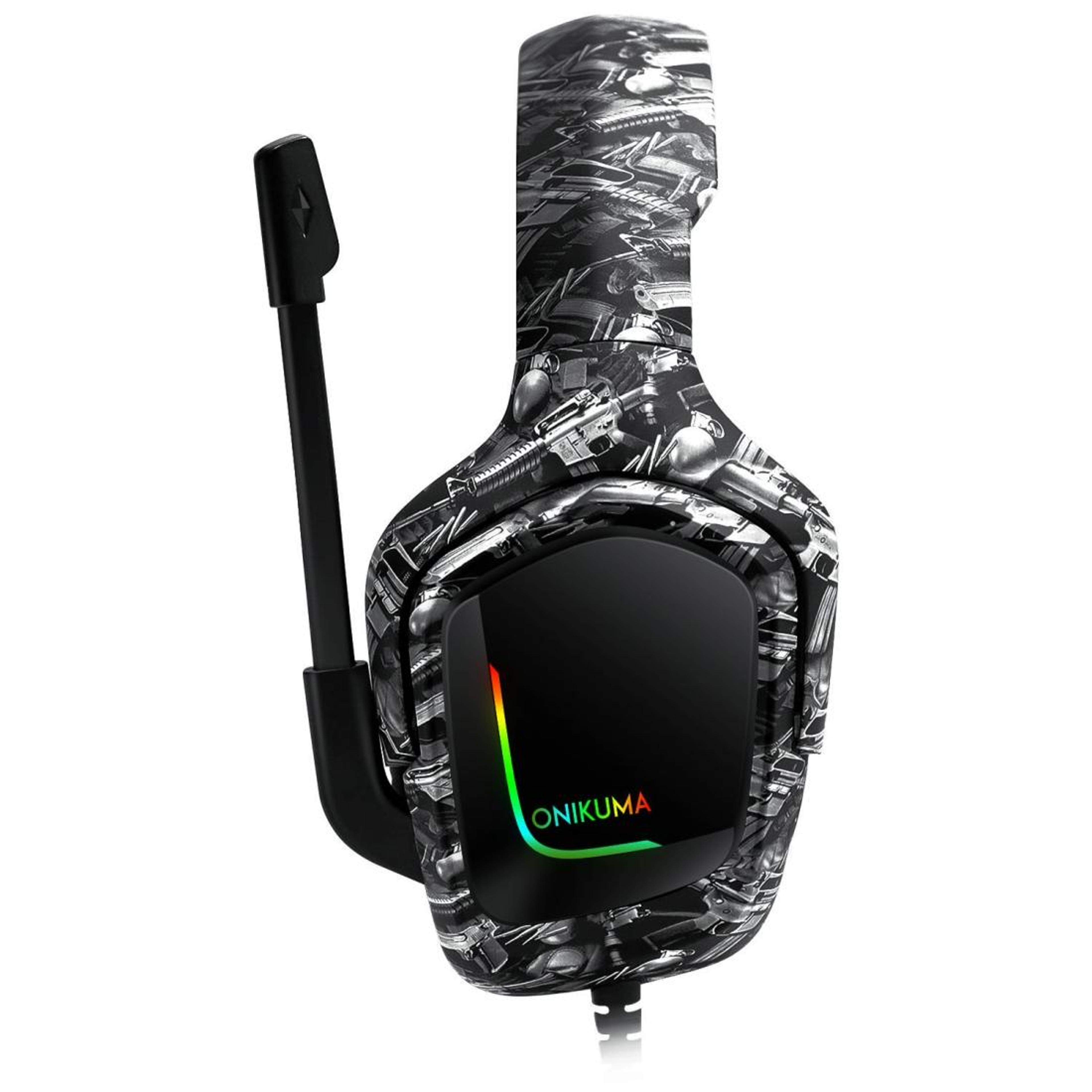 ONIKUMA K20 RGB Gaming Headset With Mic For PS4 PC  Surround Sound Gaming 6