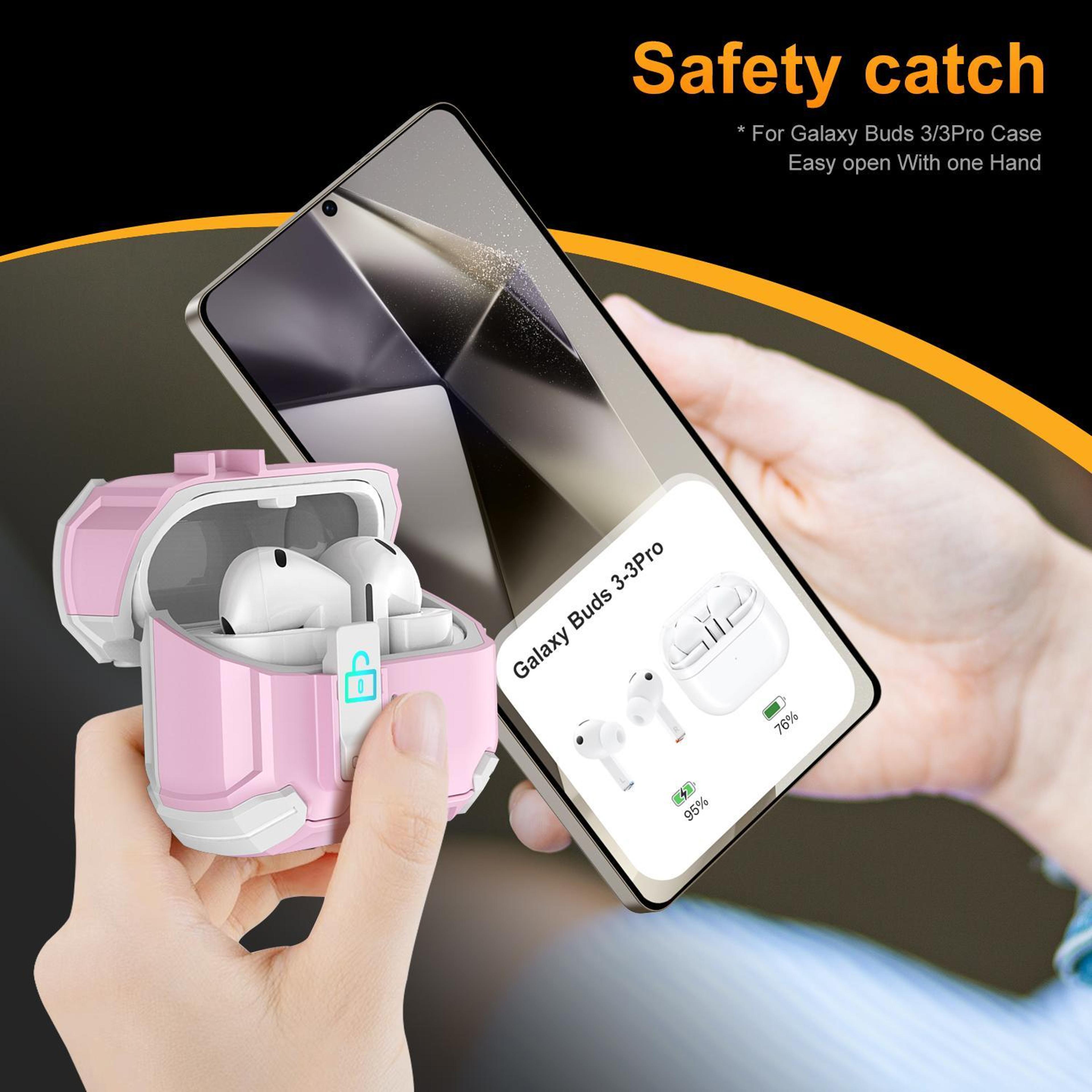 MagSafe Lock Case For Galaxy Buds 3 Pro With Carabiner  Magnetic Stand 6