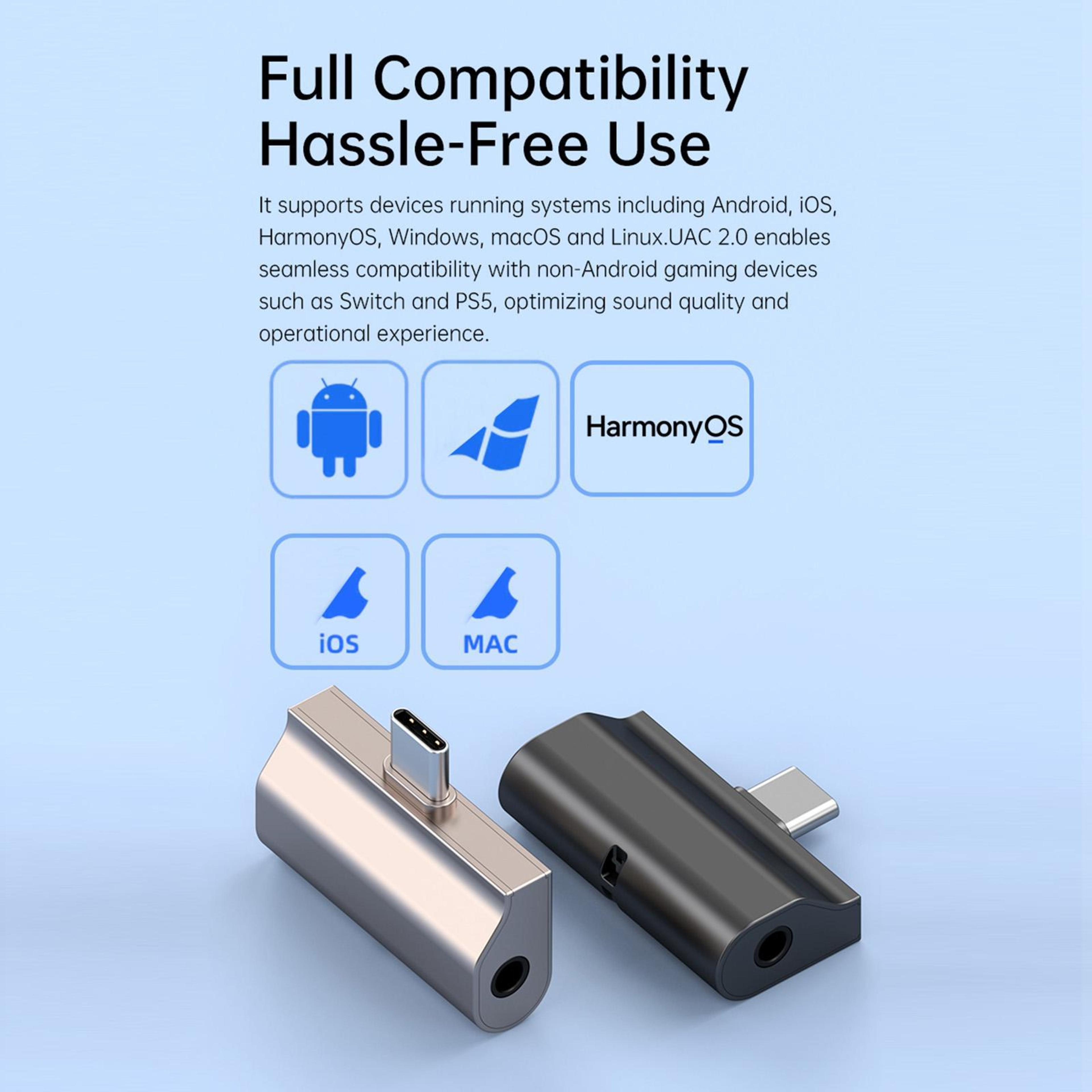 USB C DAC Audio Adapter With 35mm  44mm Balanced Headphone Jack 6