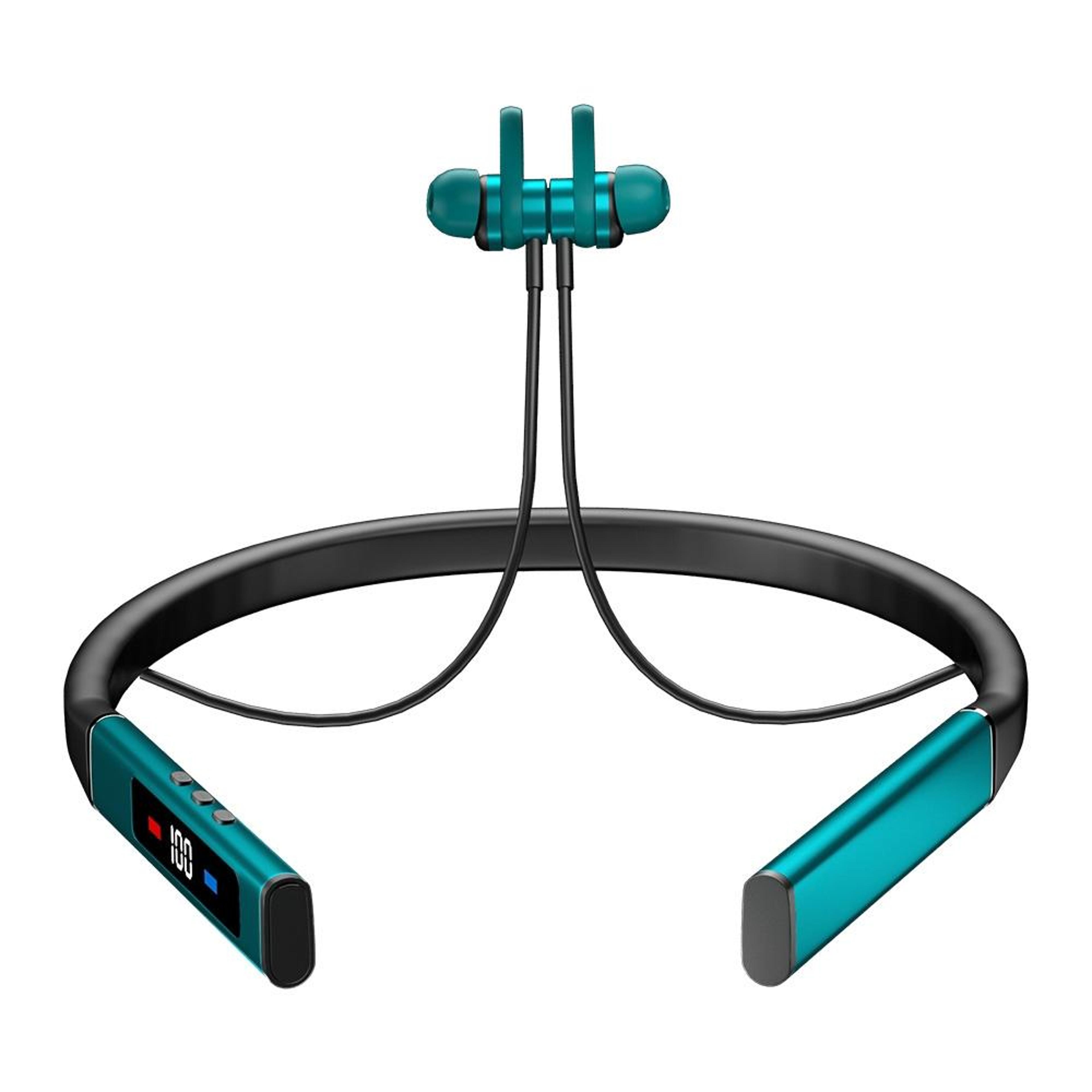 K18 Bluetooth Neckband Earbuds With Digital Display  Noise Cancelling Stereo Sound 8