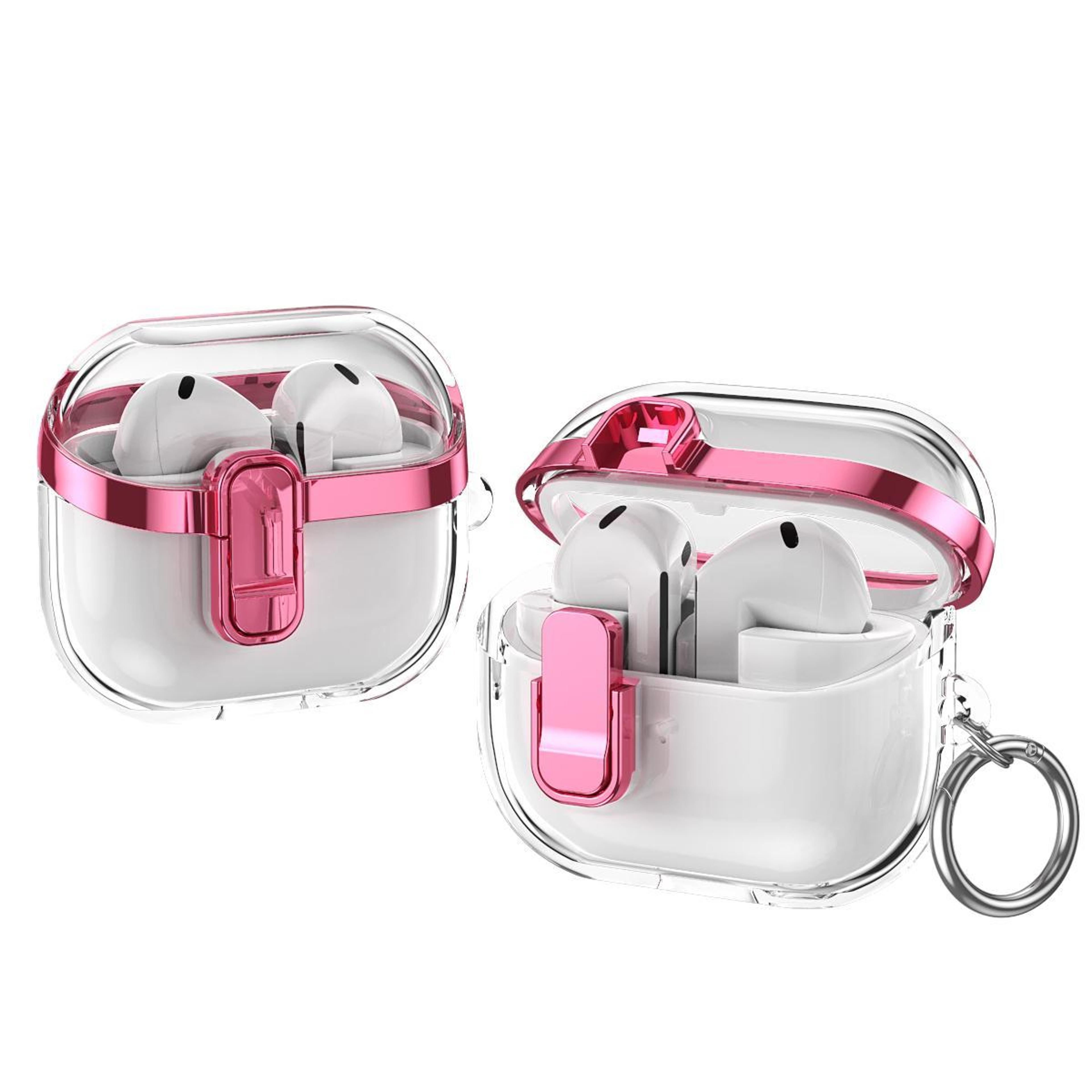 Galaxy Buds3  Buds3 Pro Clear Lock Case With Shockproof Electroplated Protection 8