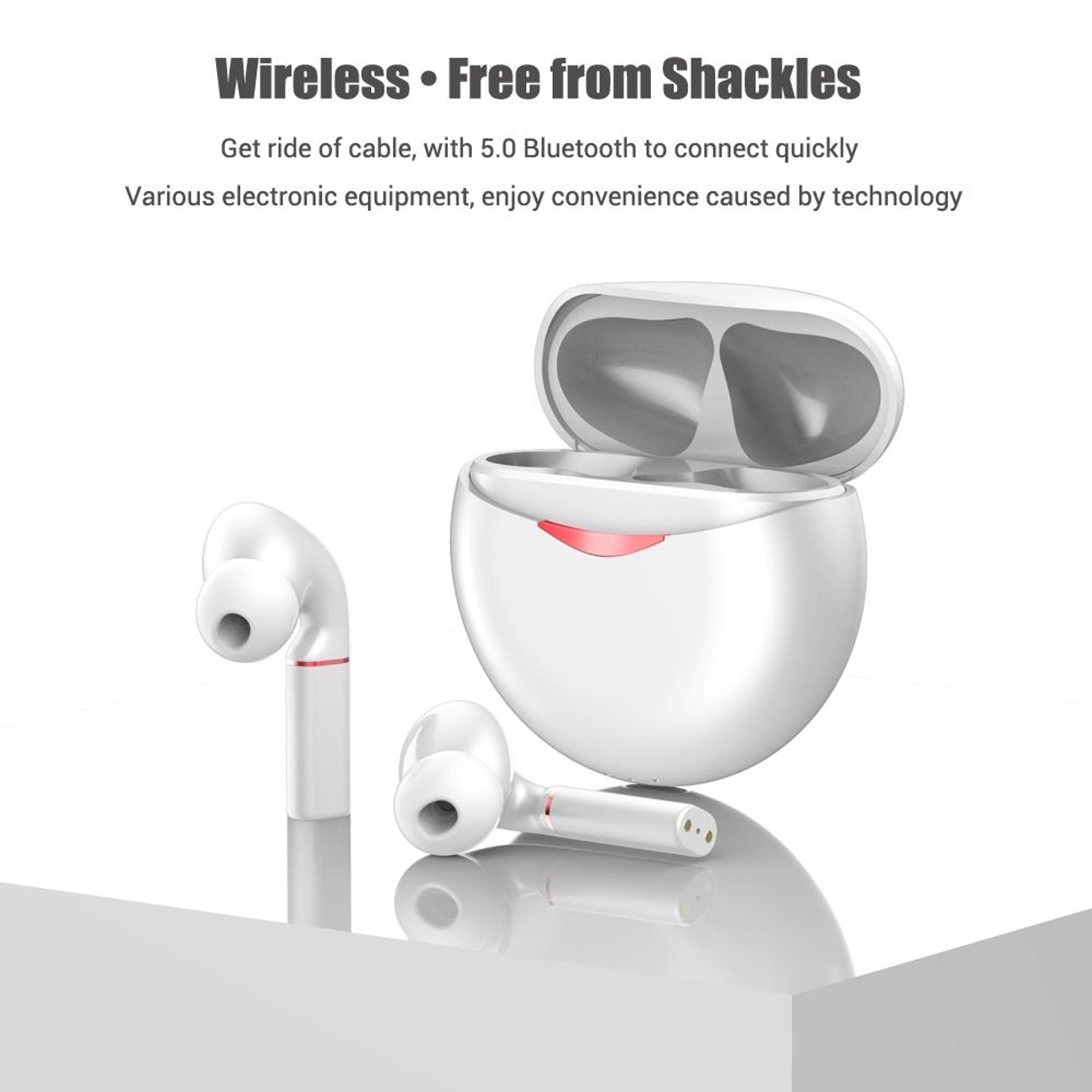 T50 Wireless Bluetooth Earbuds With Noise Cancellation  Deep Bass Stereo Sound 7