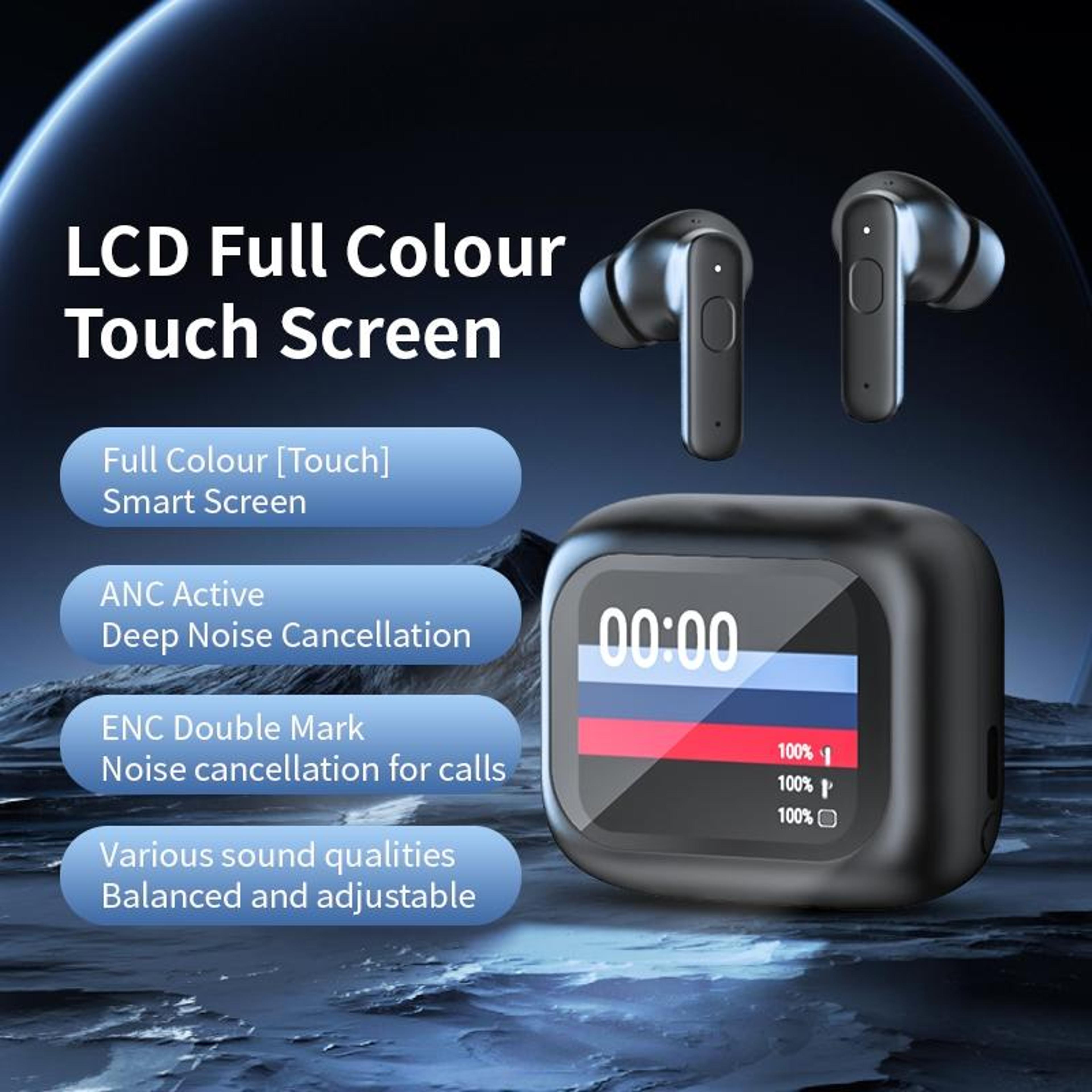 LY30 Smart Touch Screen Wireless Earbuds With ANC ENC Noise Cancellation  Bluetooth 54 4