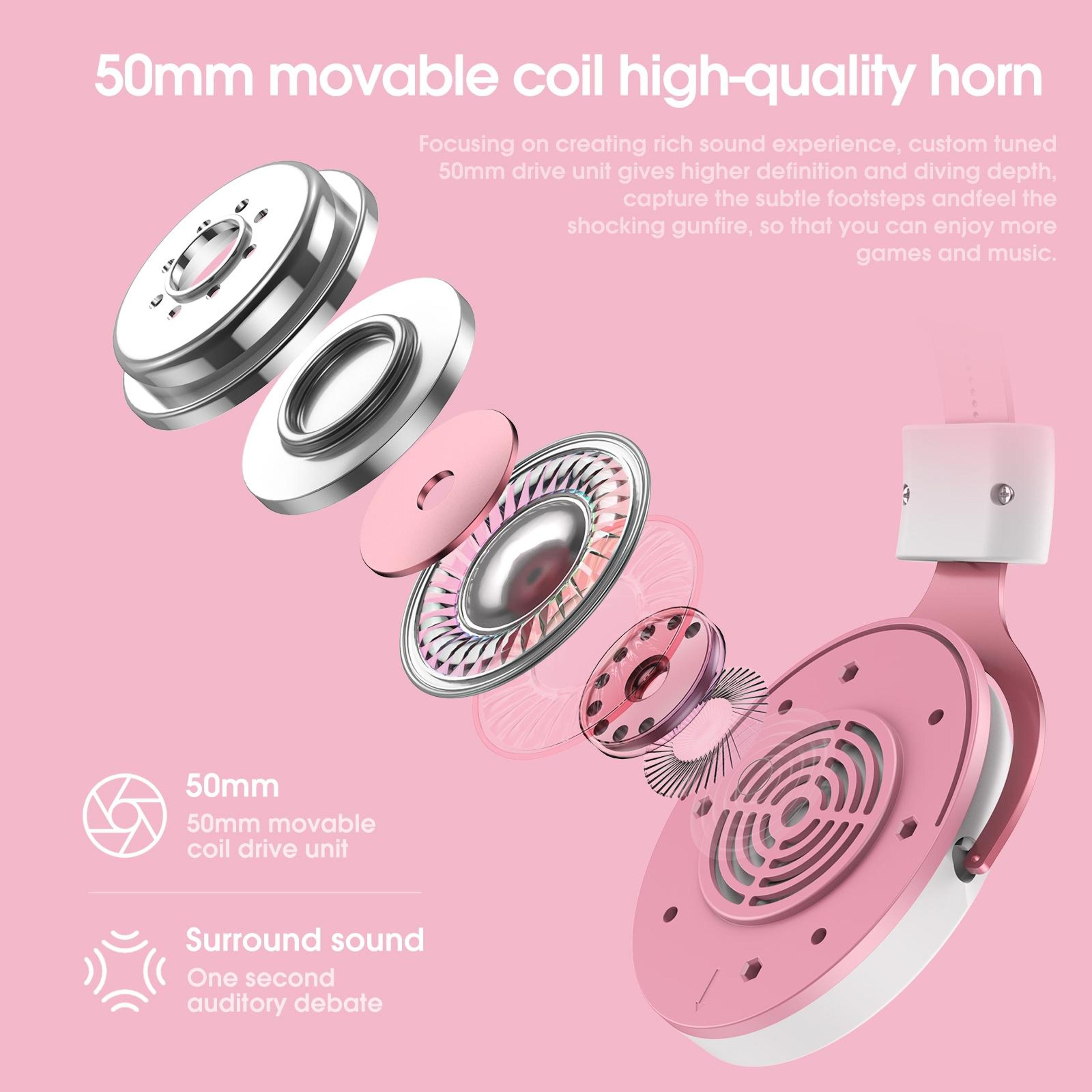 ONIKUMA X10 Gaming Headset With LED Lights  Noise Reducing Mic For PC PS4  Mobile 5