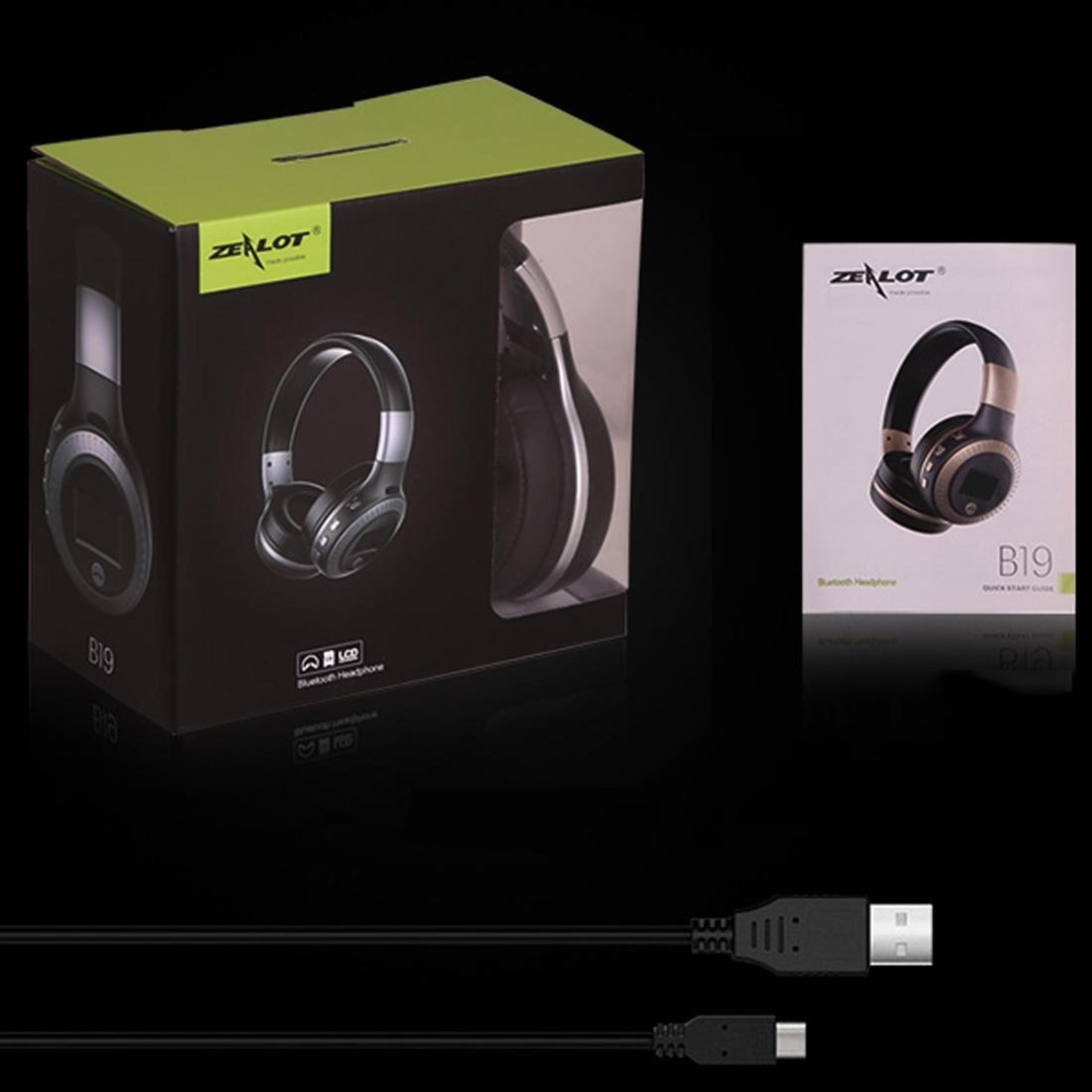 Zealot B19 Foldable Bluetooth Headphones With Display  FM Radio 6