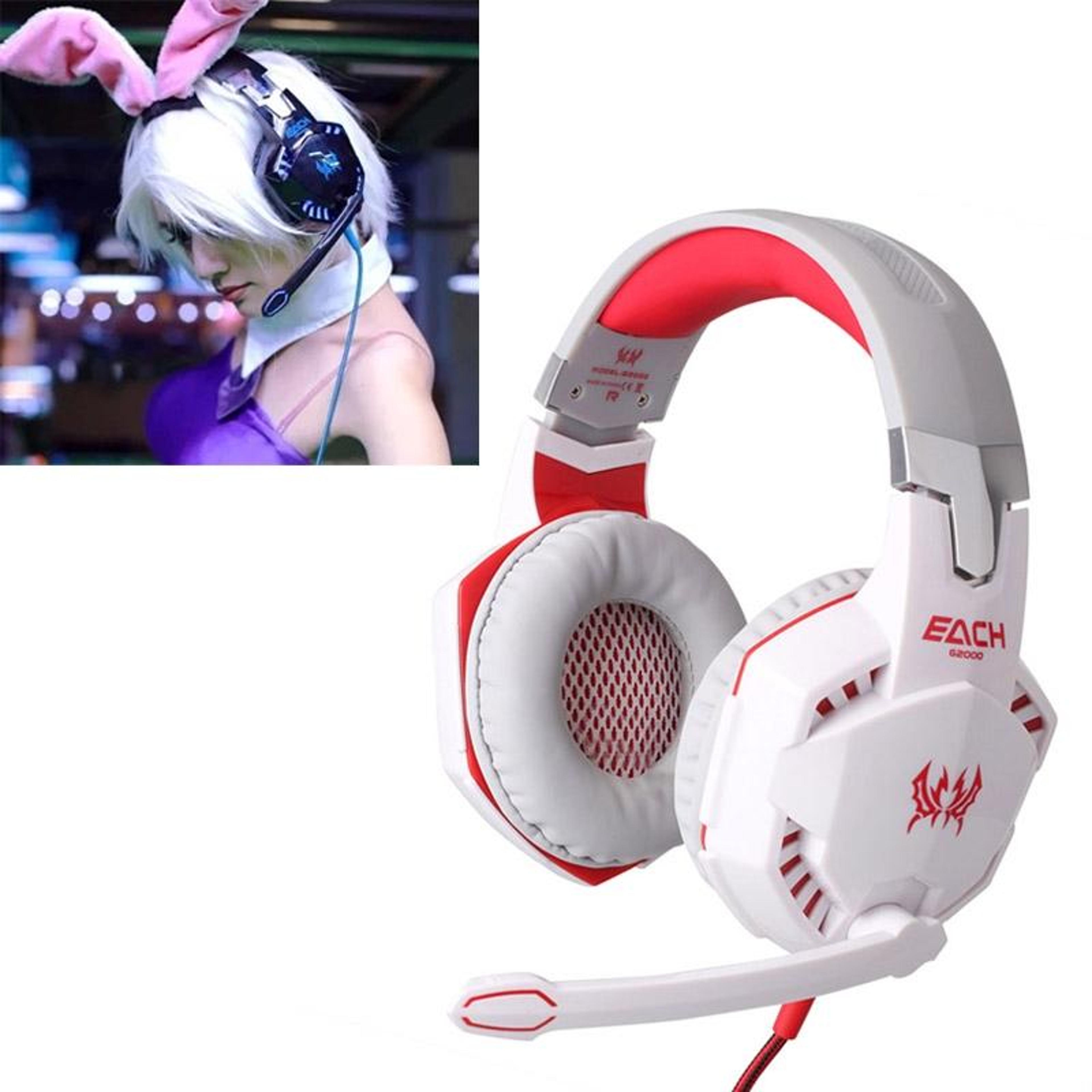 EACH G2000 Gaming Headset With Noise Isolation Mic  LED Stereo Bass Sound 15
