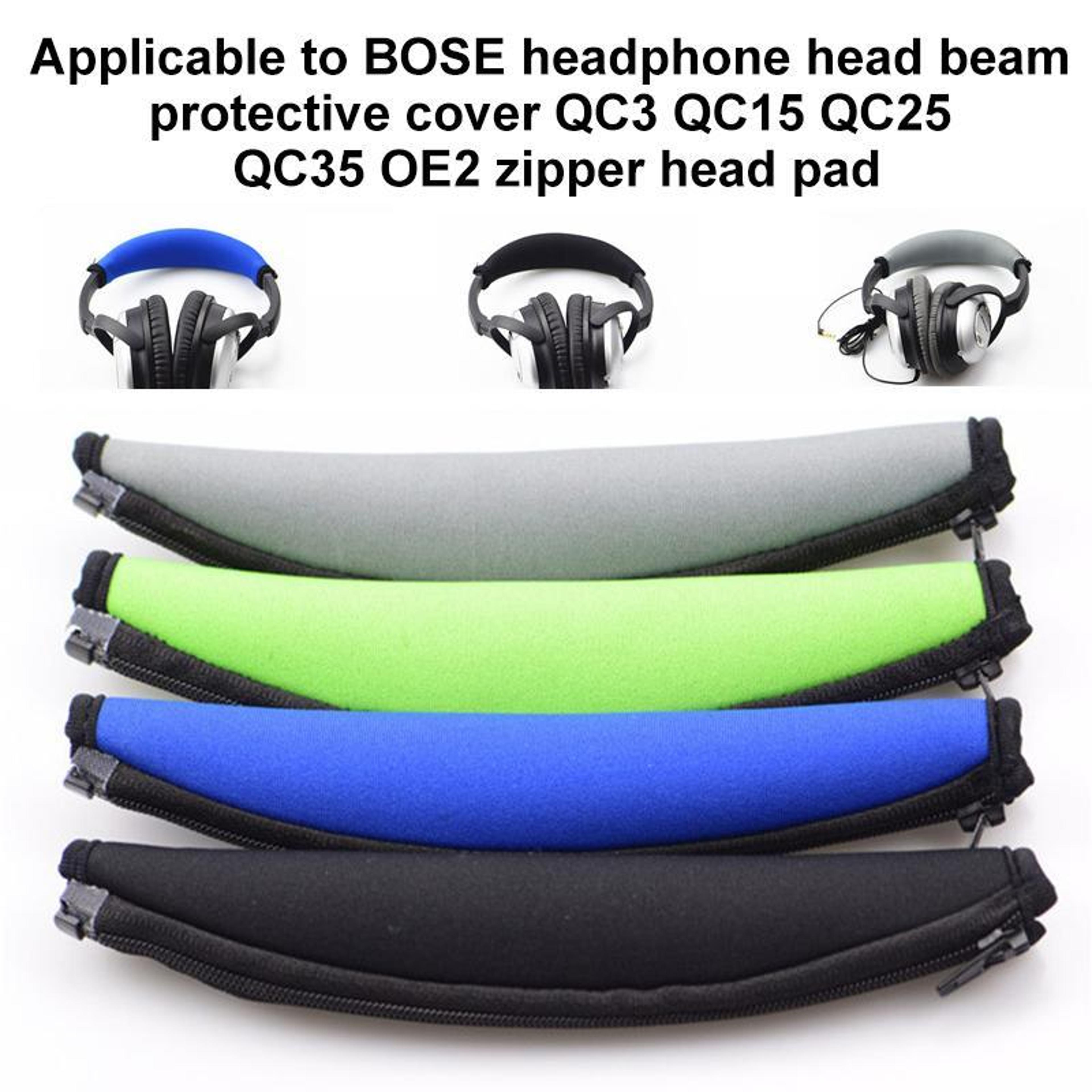 BOSE QC2 QC15 Neoprene Headband Cover With Zipper Soft Replacement Cushion 1