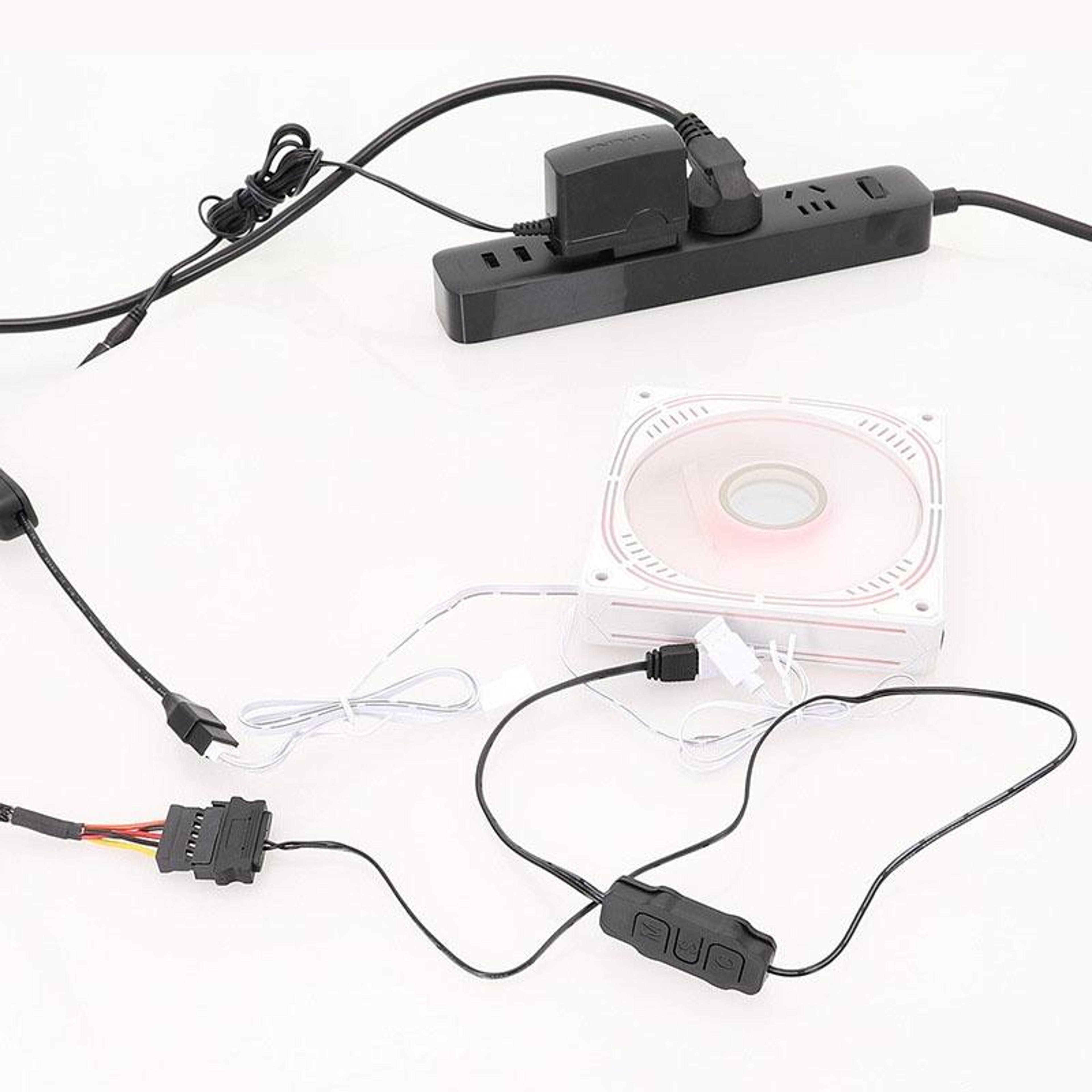 ARGB SATA Power Controller Cable For PC Fans And RGB Lighting With 5V 3Pin Sync Control 1