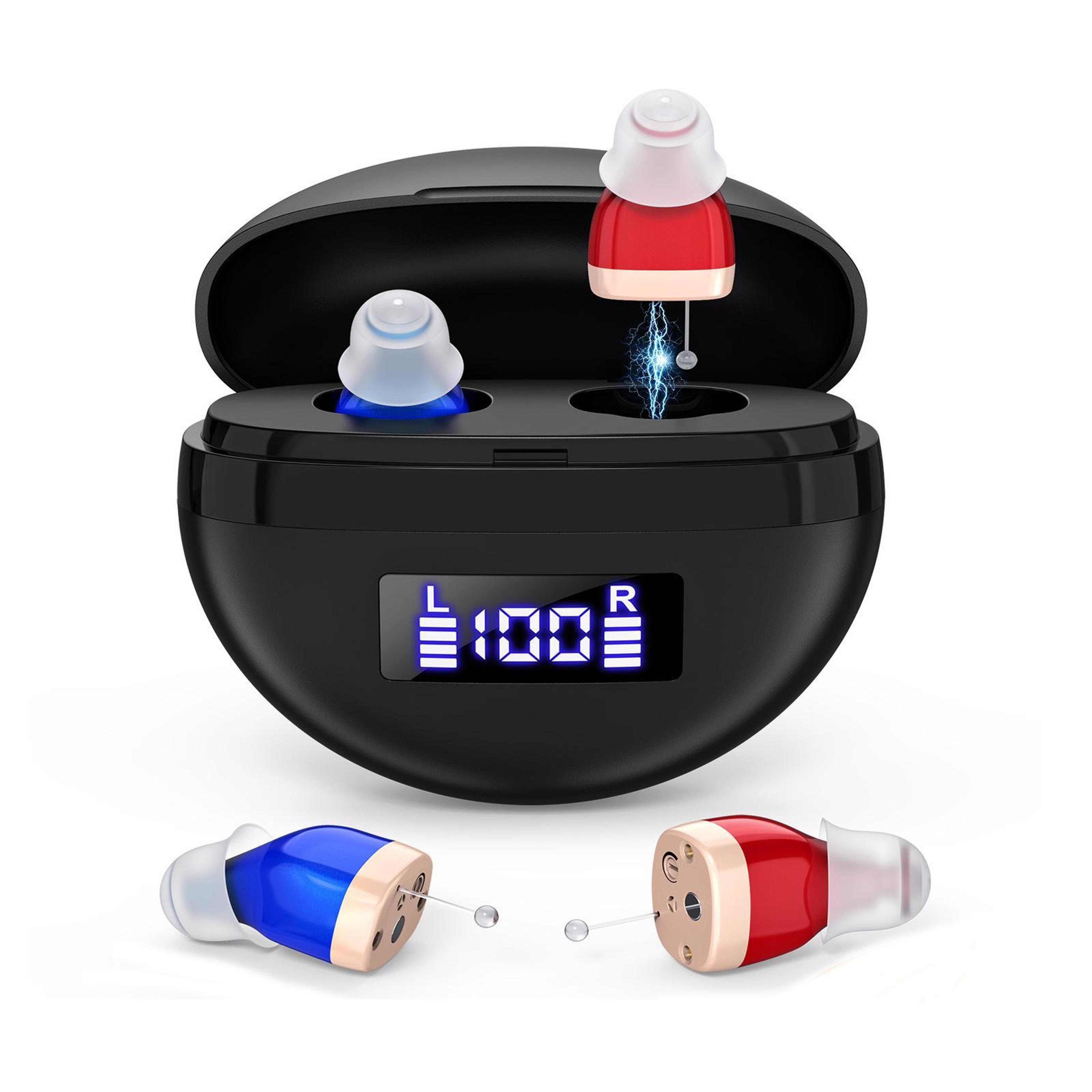 cleartone invisible hearing aids with digital charging case and noise reduction
