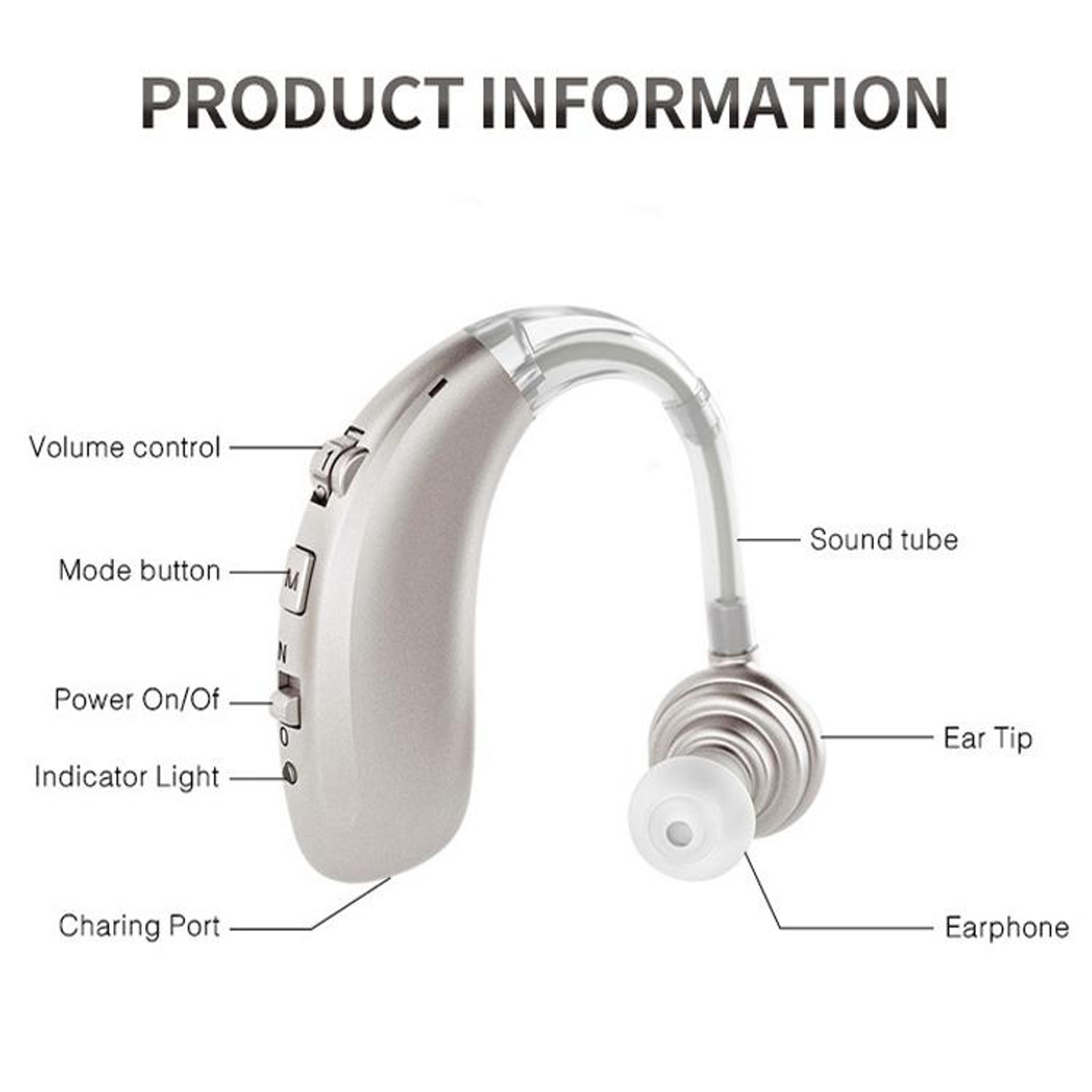 Rechargeable Hearing Amplifier With Earhook Design  Noise Reduction For Clear Everyday Listening 2