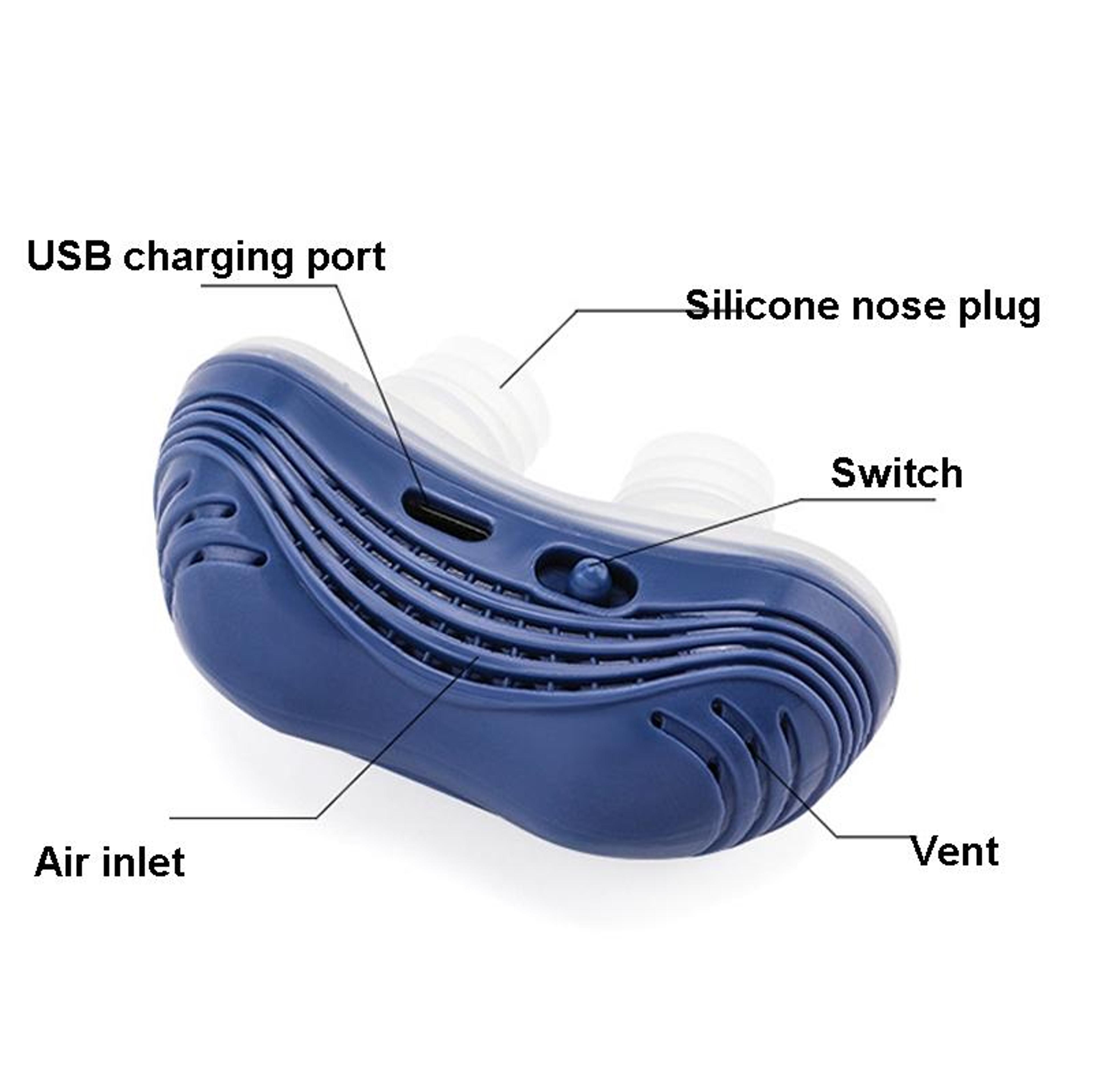 SilentFlow Anti Snoring Nose Clip With Electric Airflow Support For Better Sleep 3