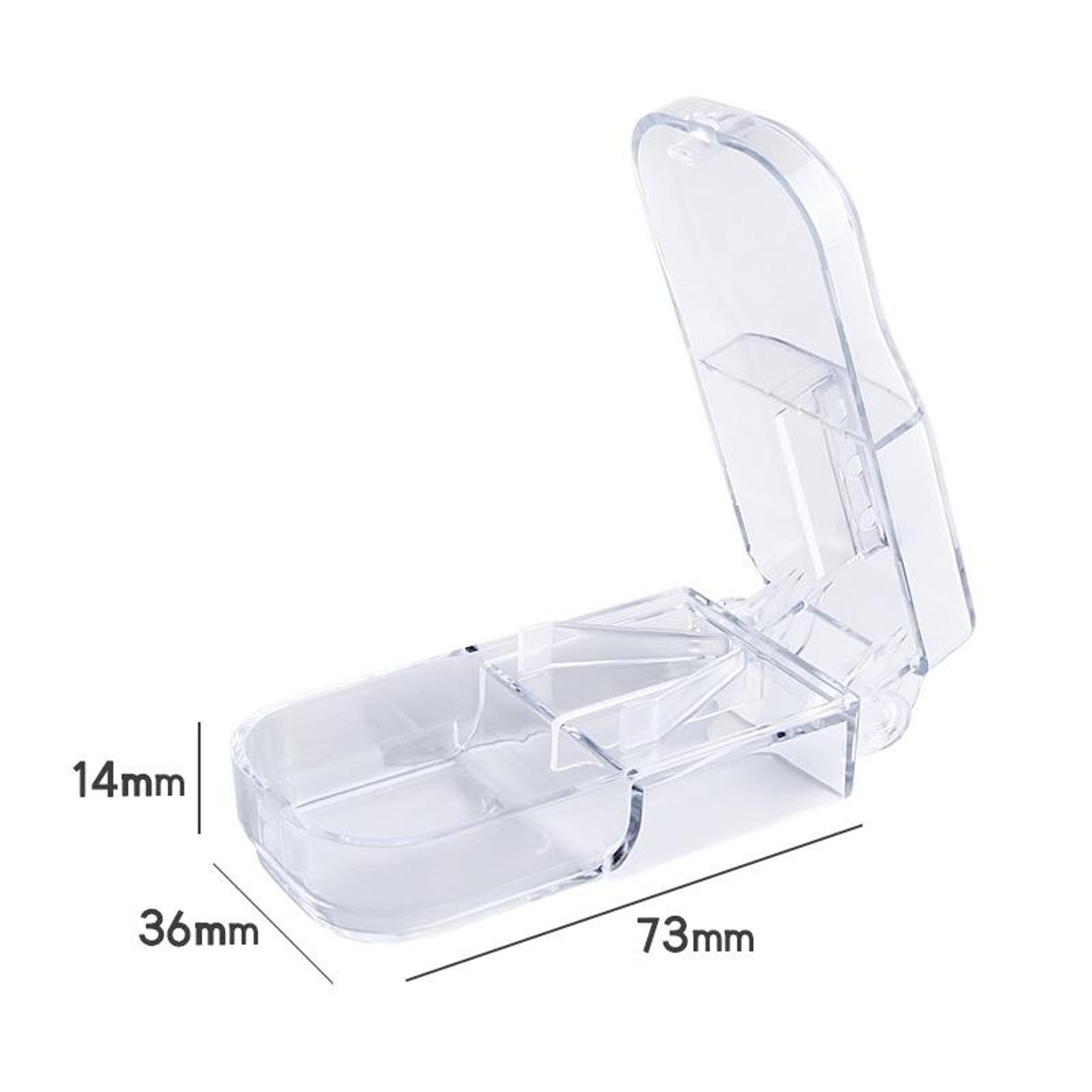 2 Pack Pill Cutter With Storage Case Portable Tablet Splitter For Vitamins  Medication 6
