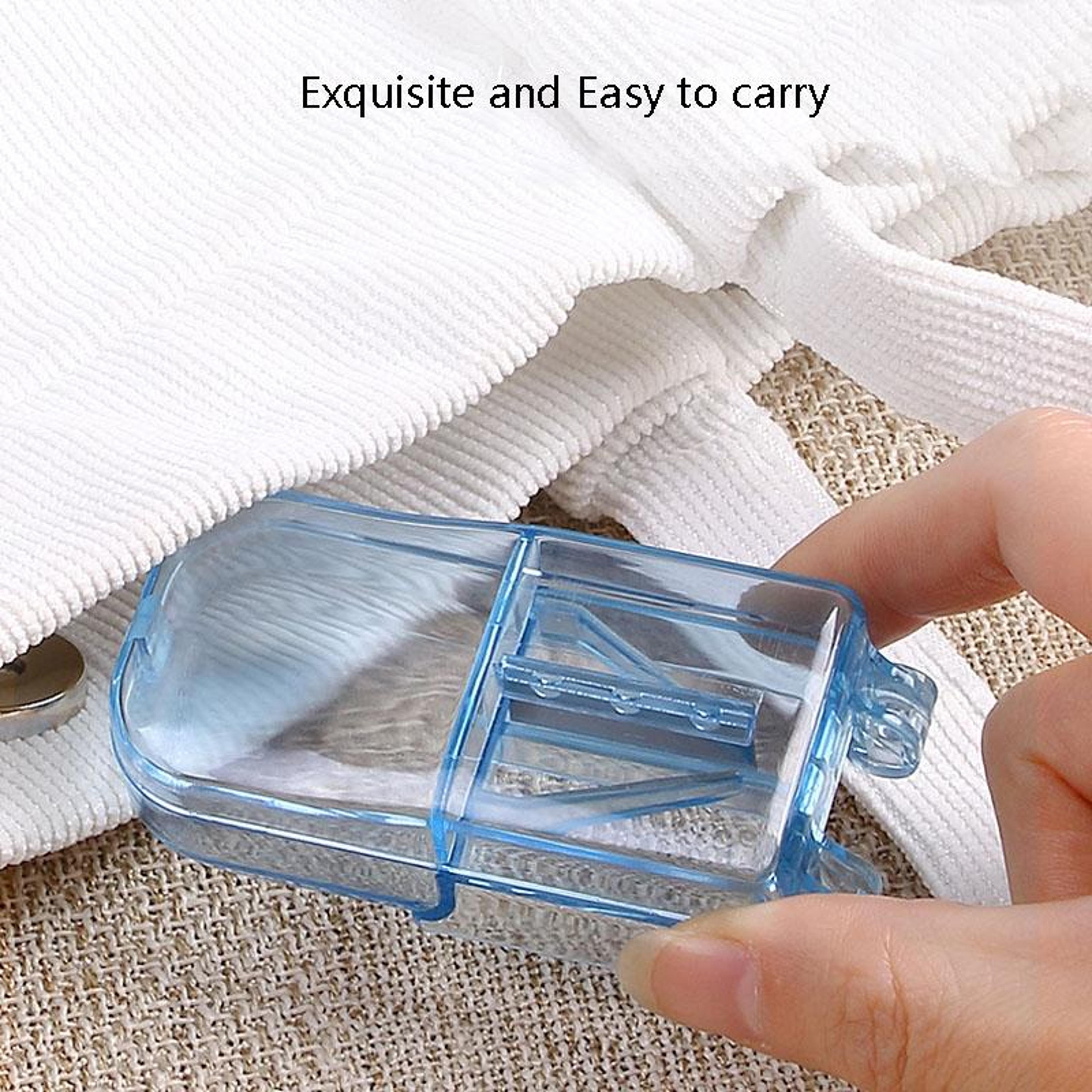 2 Pack Pill Cutter With Storage Case Portable Tablet Splitter For Vitamins  Medication 8