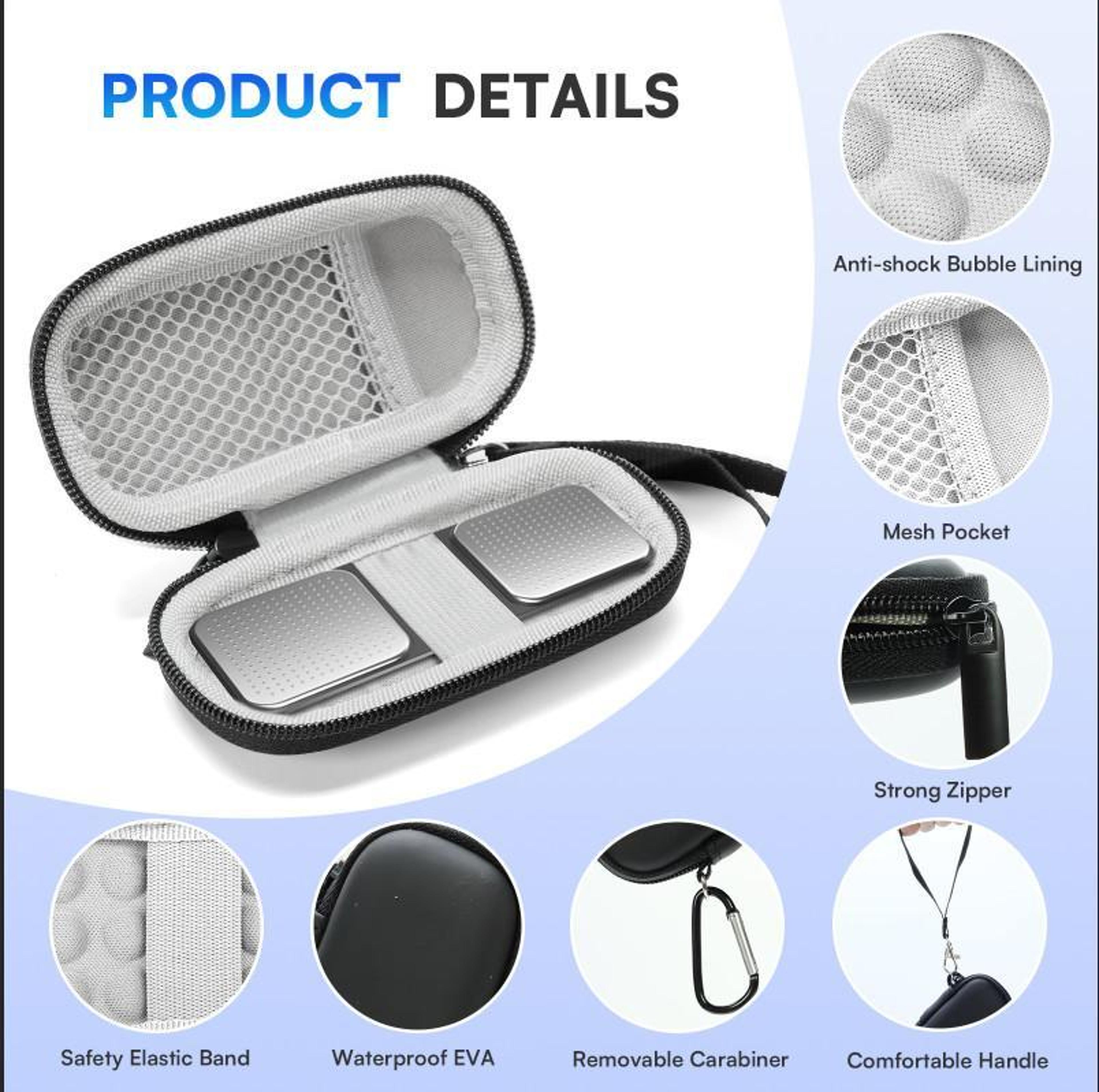 Portable KardiaMobile Case For AliveCor ECG  6L EKG Monitor With Shockproof Travel Protection 3