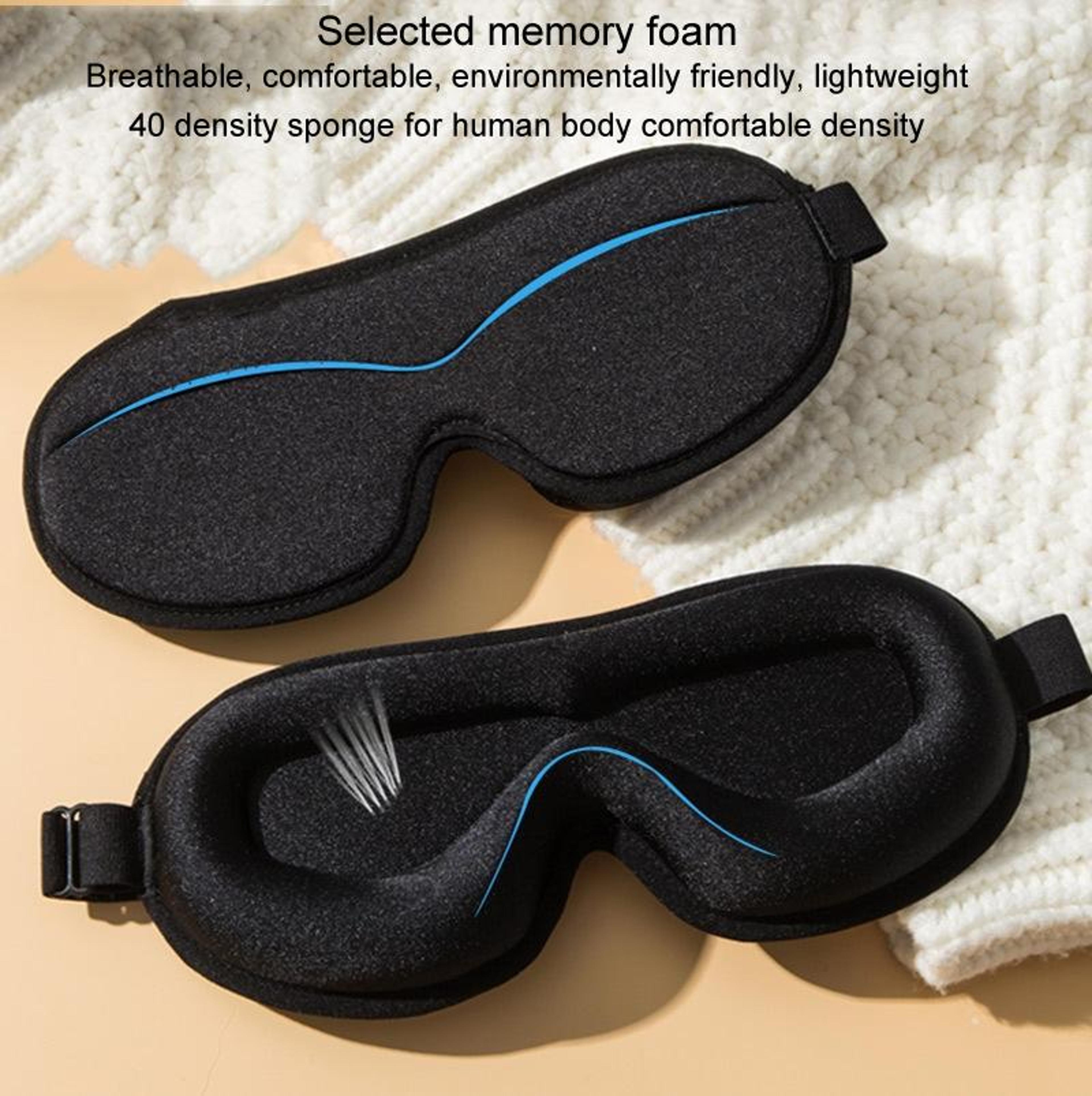 LunaContour 3D Sleep Mask Memory Foam Light Blocking Eye Mask For Travel Lash Friendly Comfort 6