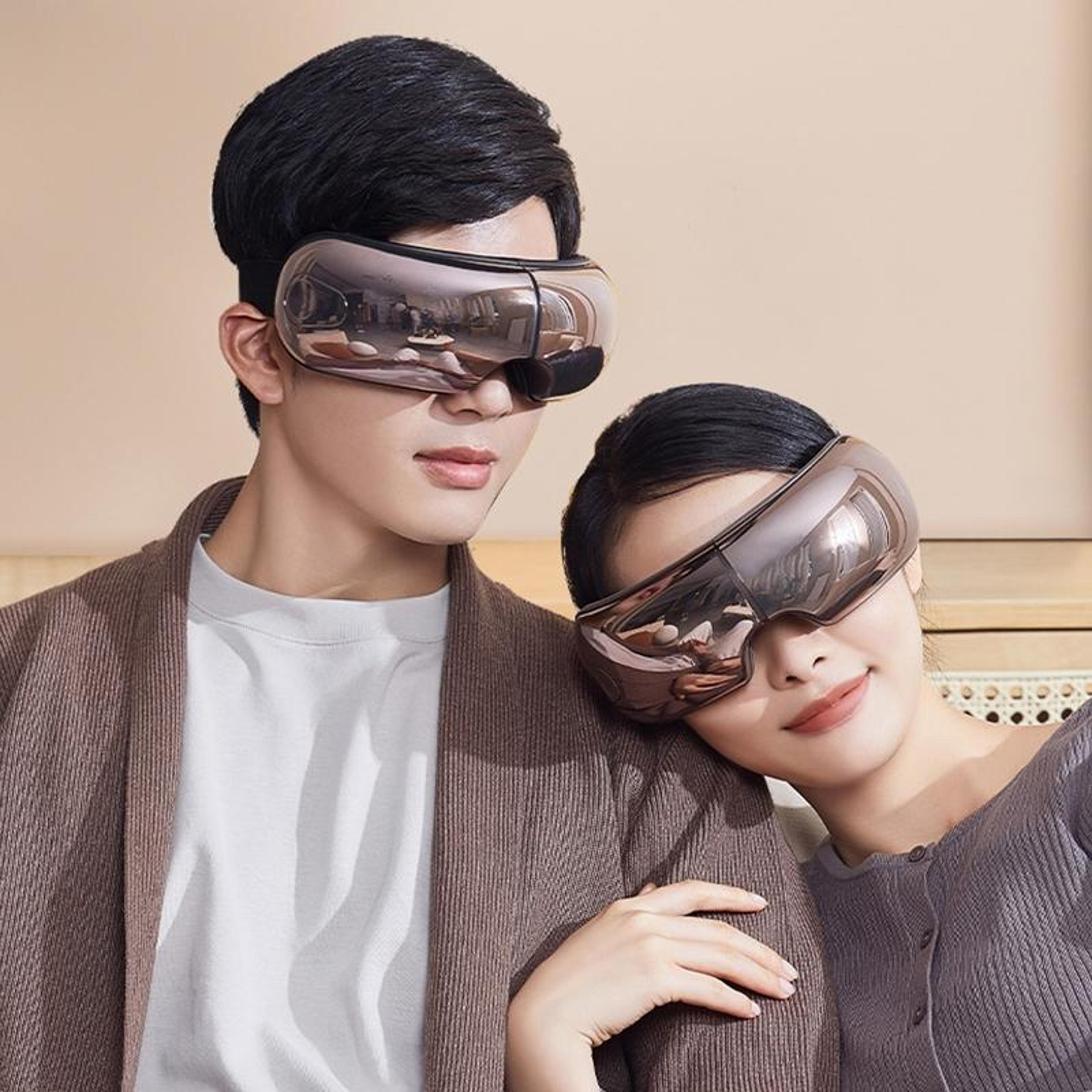Smart Heated Eye Massager With Air Compression Bluetooth Music  Vibration For Relaxation And Sleep 2