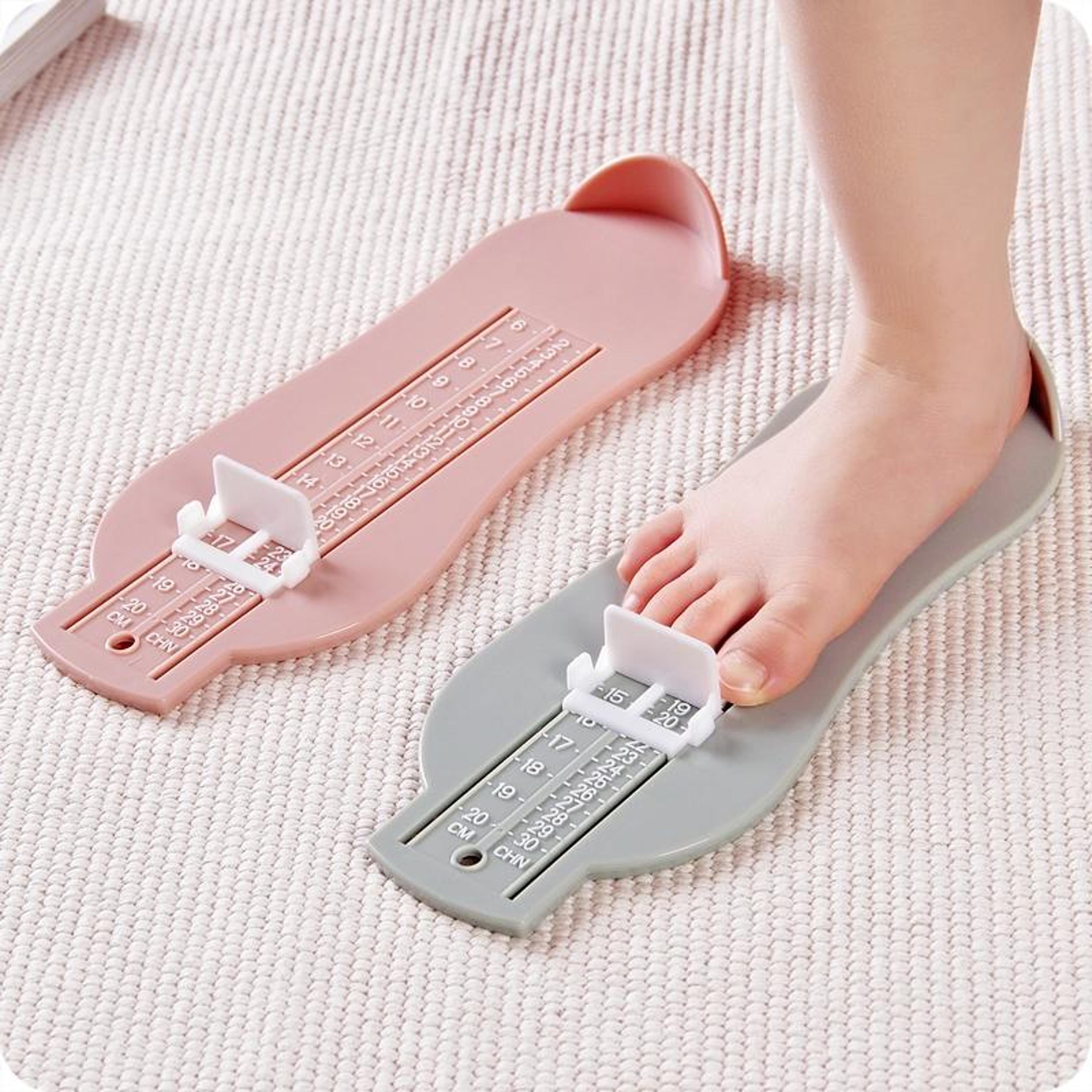 kids foot measuring device for accurate shoe sizing and child foot length measurement