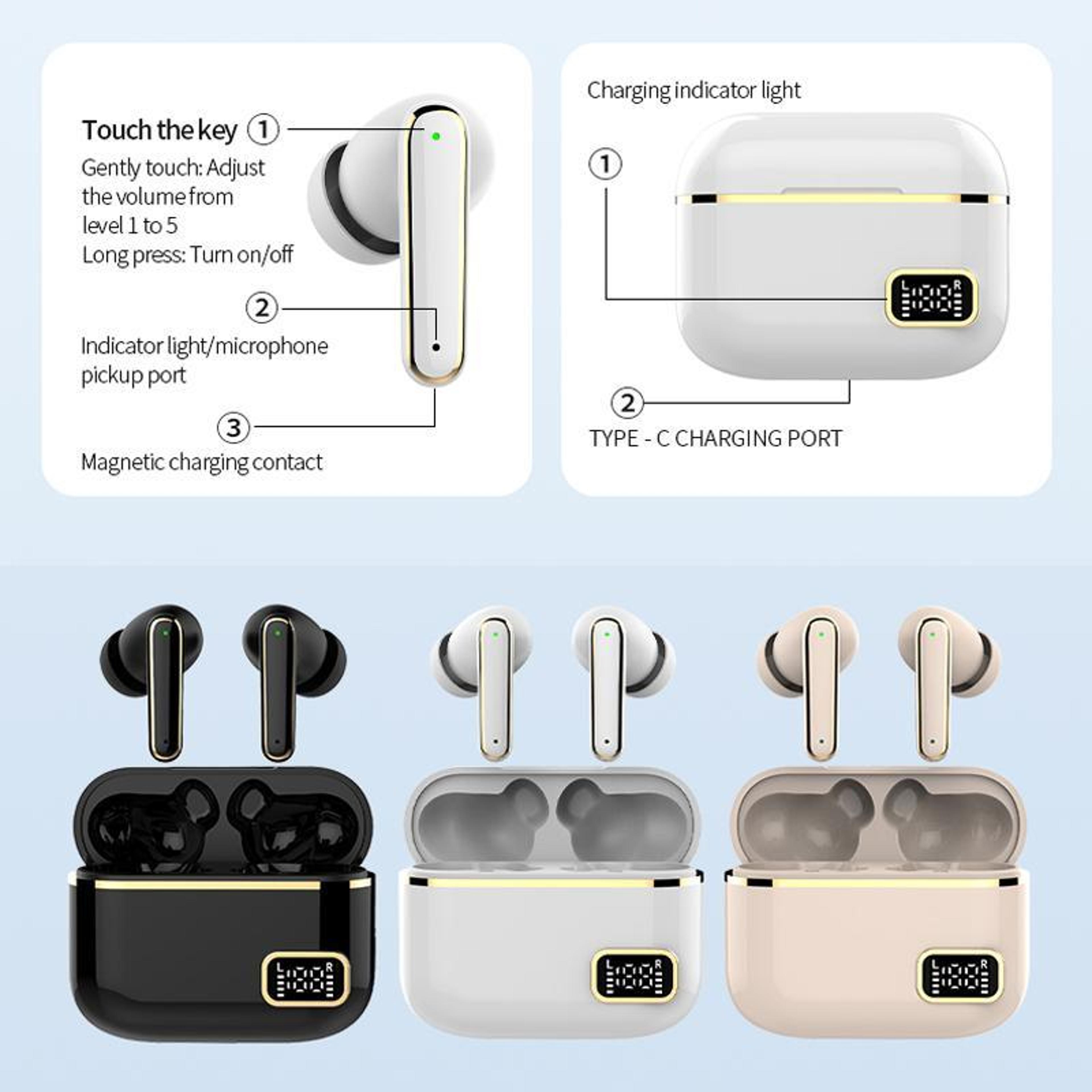 HearEase Pro Smart Touch Rechargeable Hearing Aid With Noise Reduction  Charging Case 1