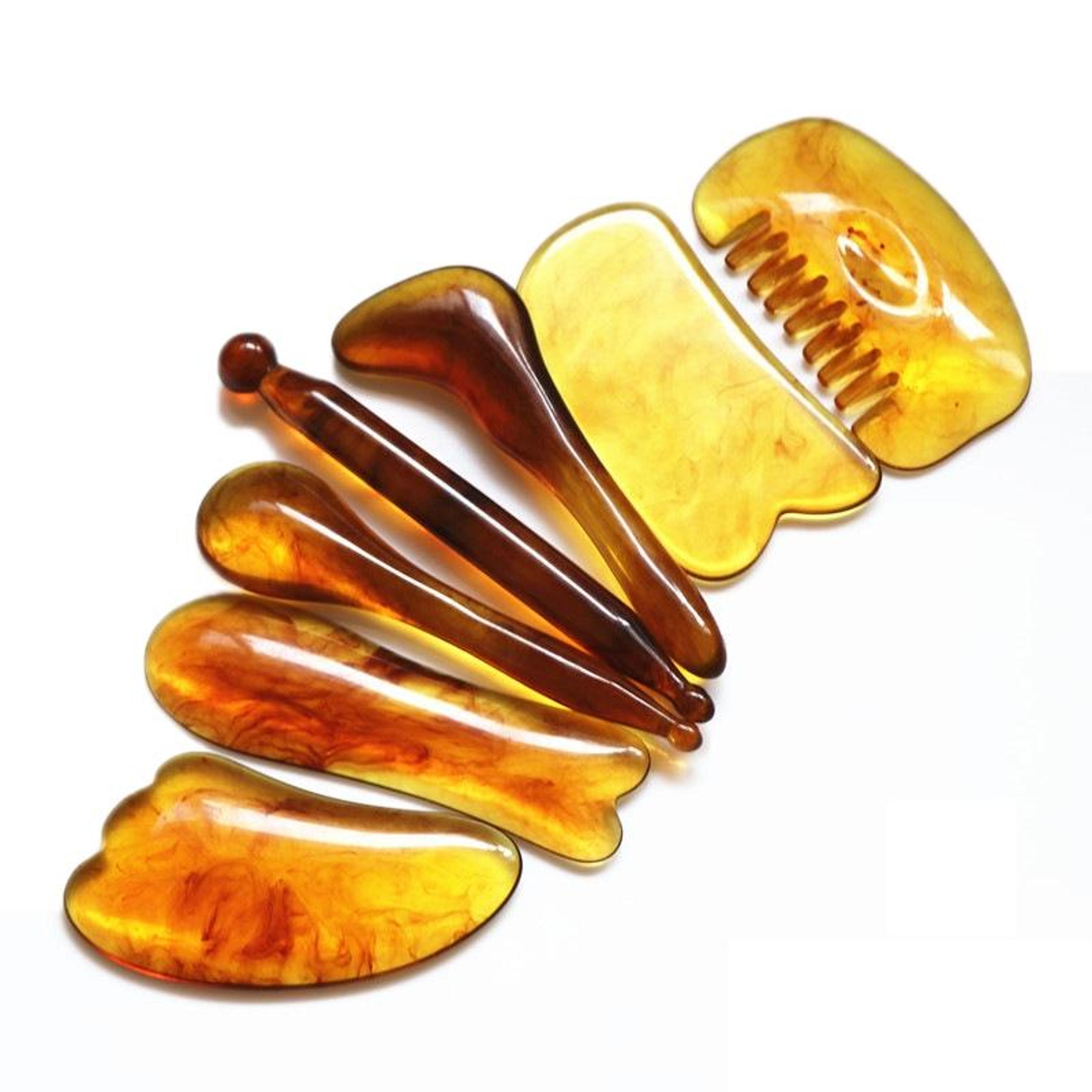7 Piece Facial Gua Sha Massage Set For Lymphatic Drainage Acupressure  Face Sculpting 5