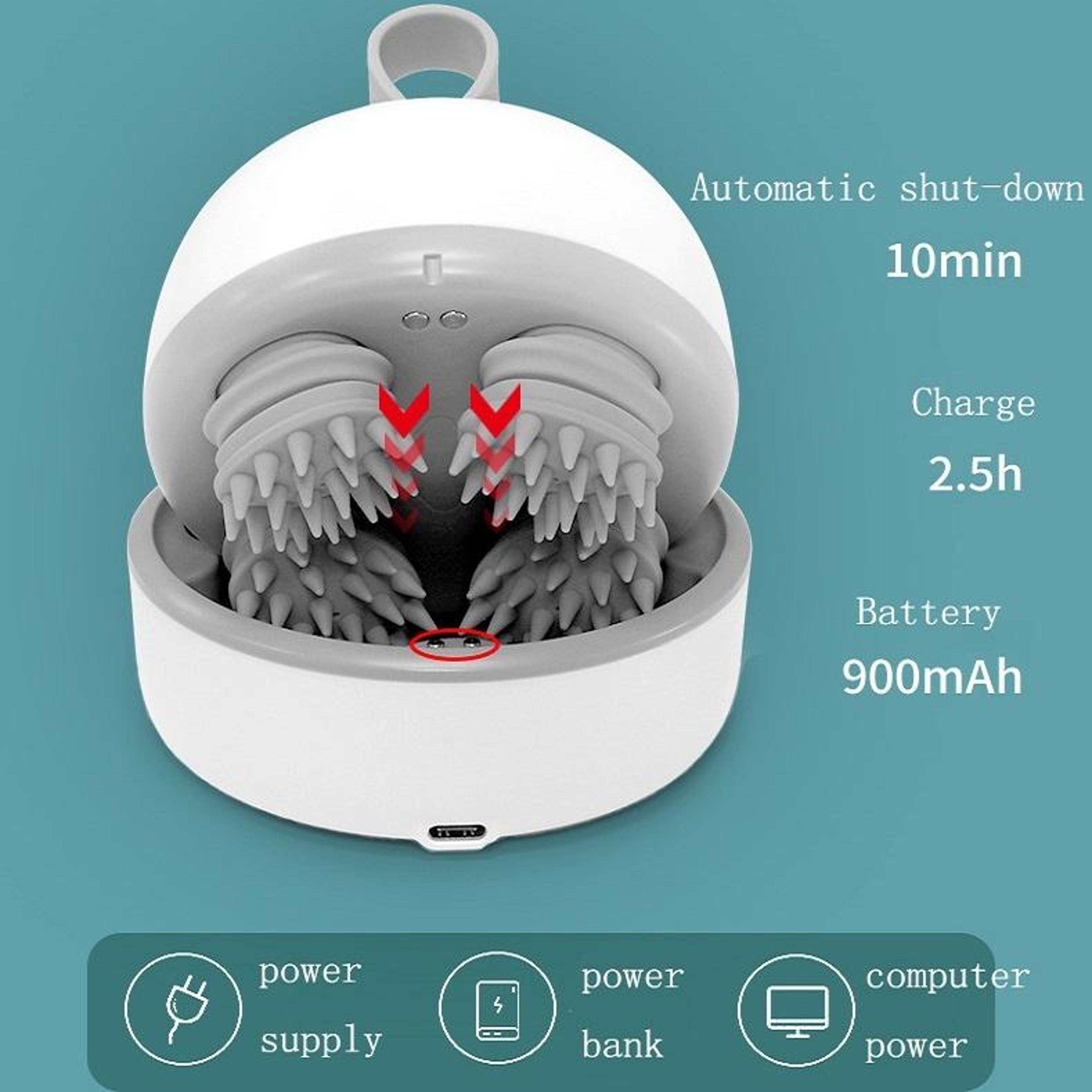3D Electric Scalp Massager With 84 Silicone Nodes  4 Relaxation Modes 2