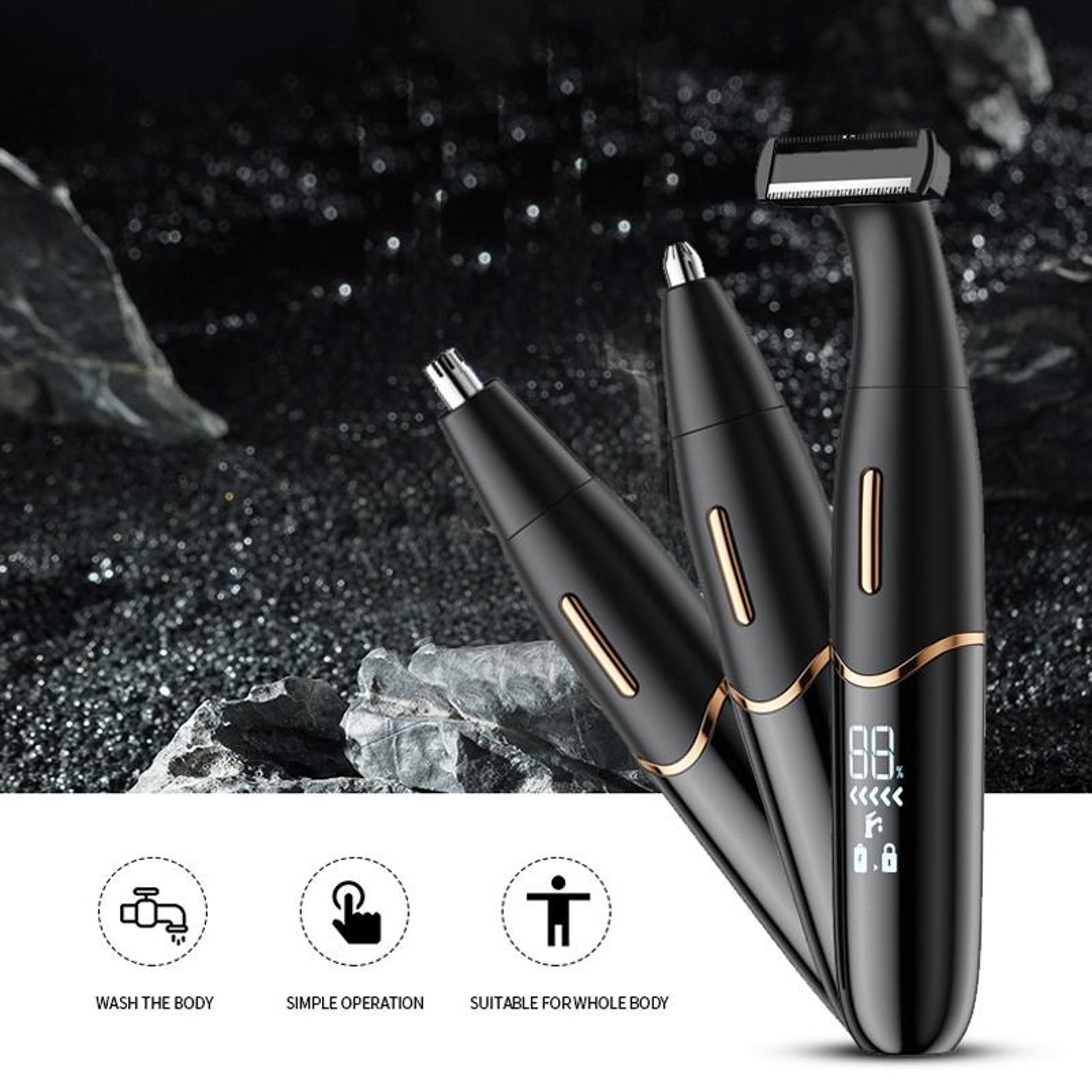 PrecisionGroom 3 In 1 USB Electric Shaver  Eyebrow Trimmer With Nose Hair Trimmer 1