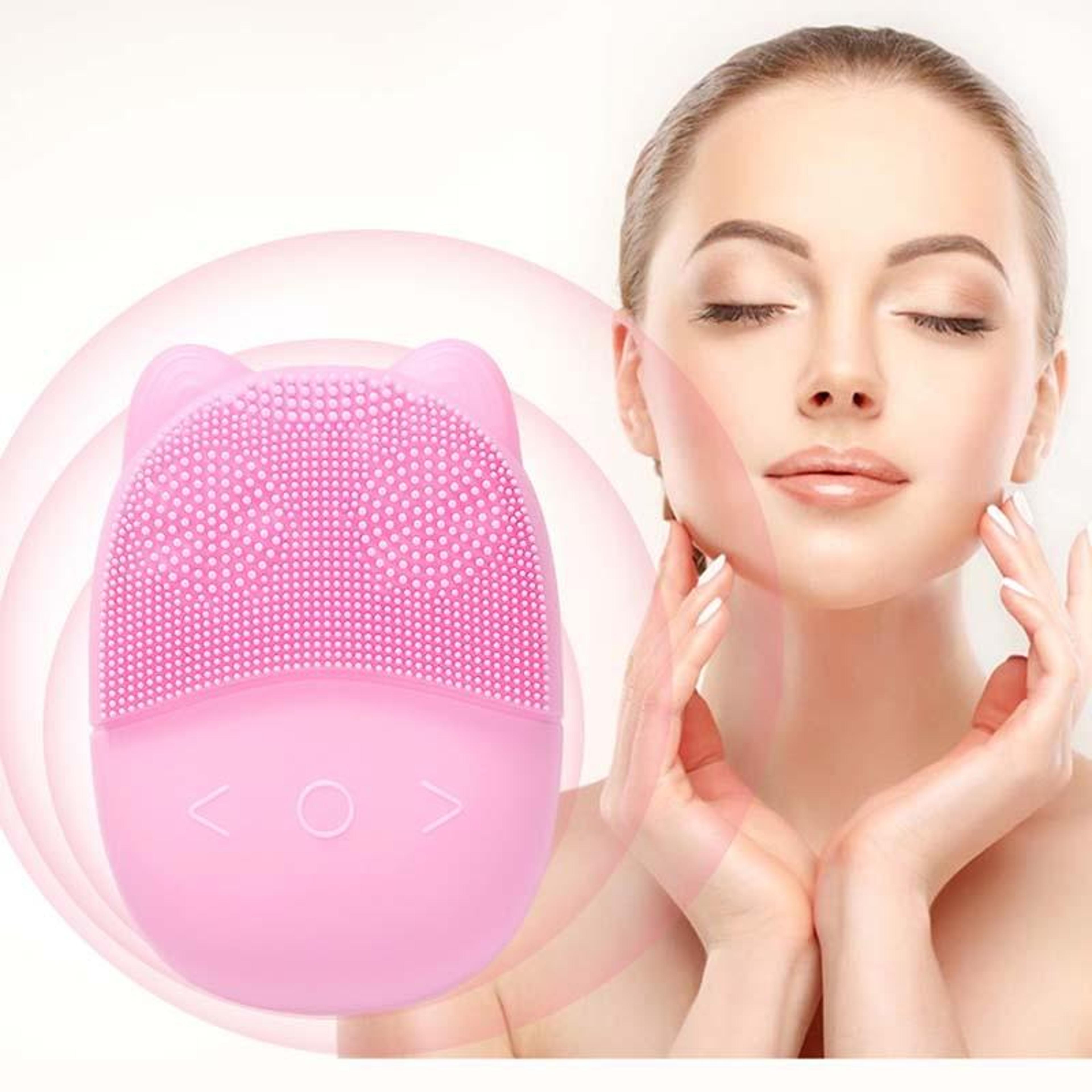 GlowSonic Waterproof Silicone Facial Cleansing Brush With Ultrasonic Massage  USB Rechargeable Desi 6