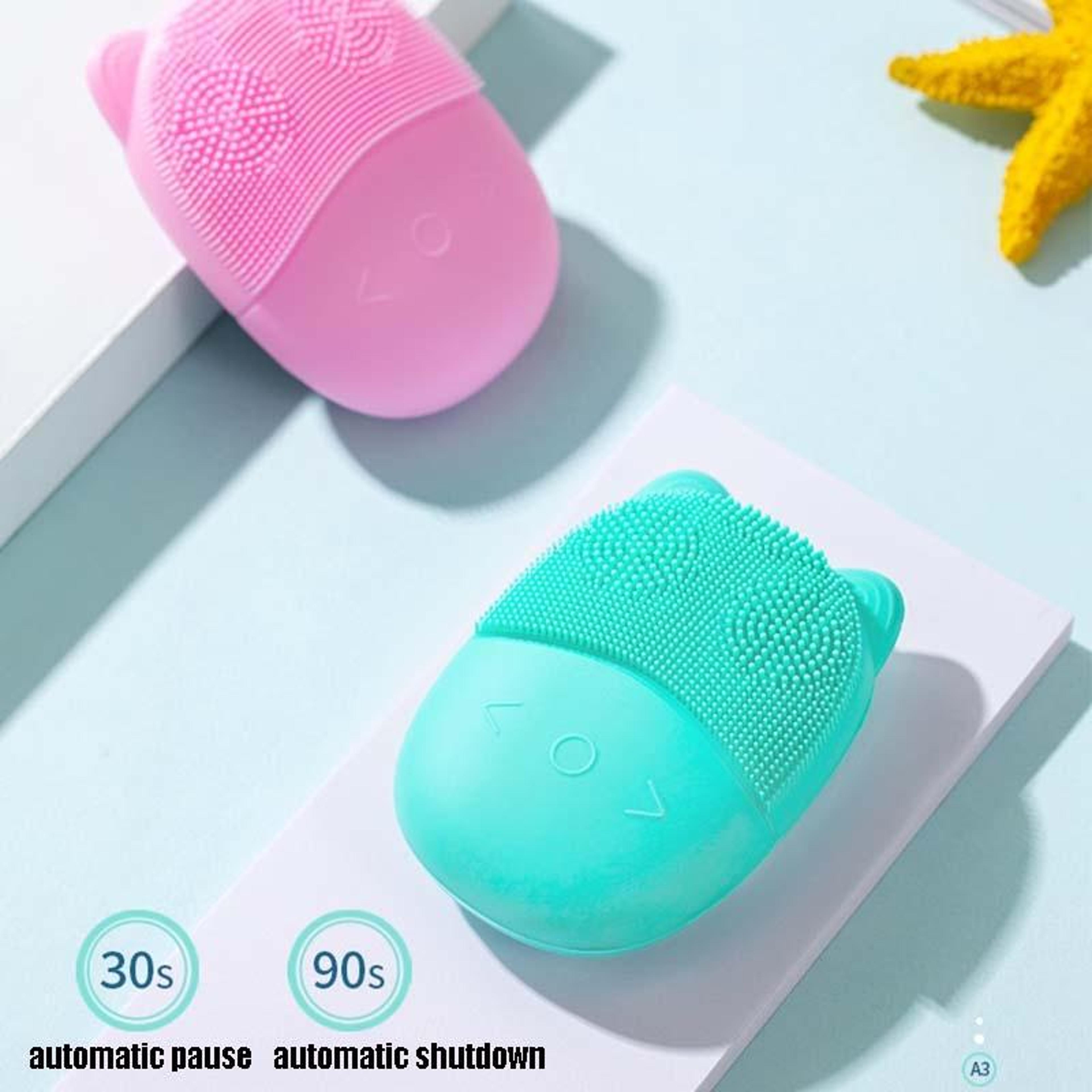 GlowSonic Waterproof Silicone Facial Cleansing Brush With Ultrasonic Massage  USB Rechargeable Desi 7