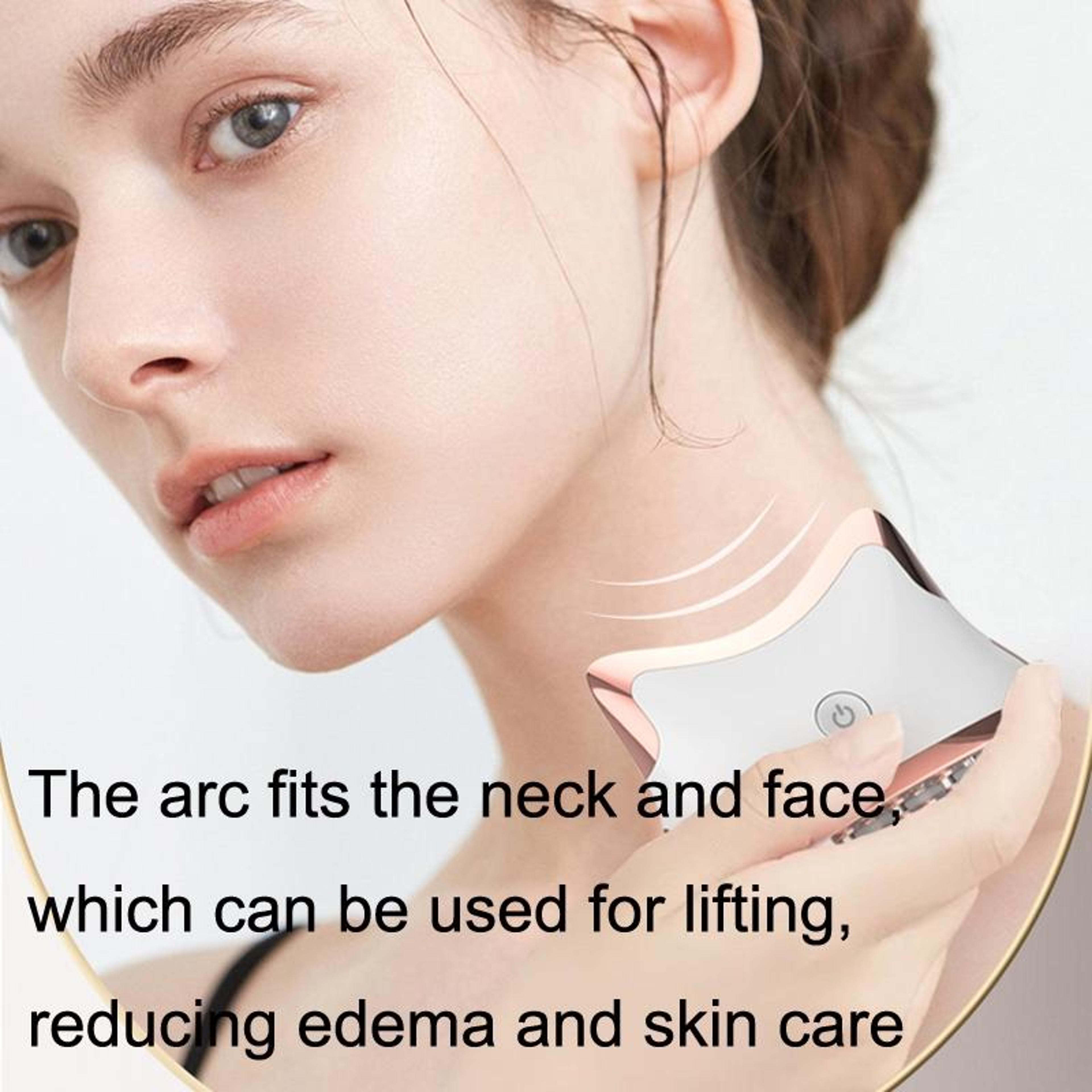 EMS Color Light Face  Neck Massager Microcurrent Skin Lifting And Gua Sha Therapy Device 6