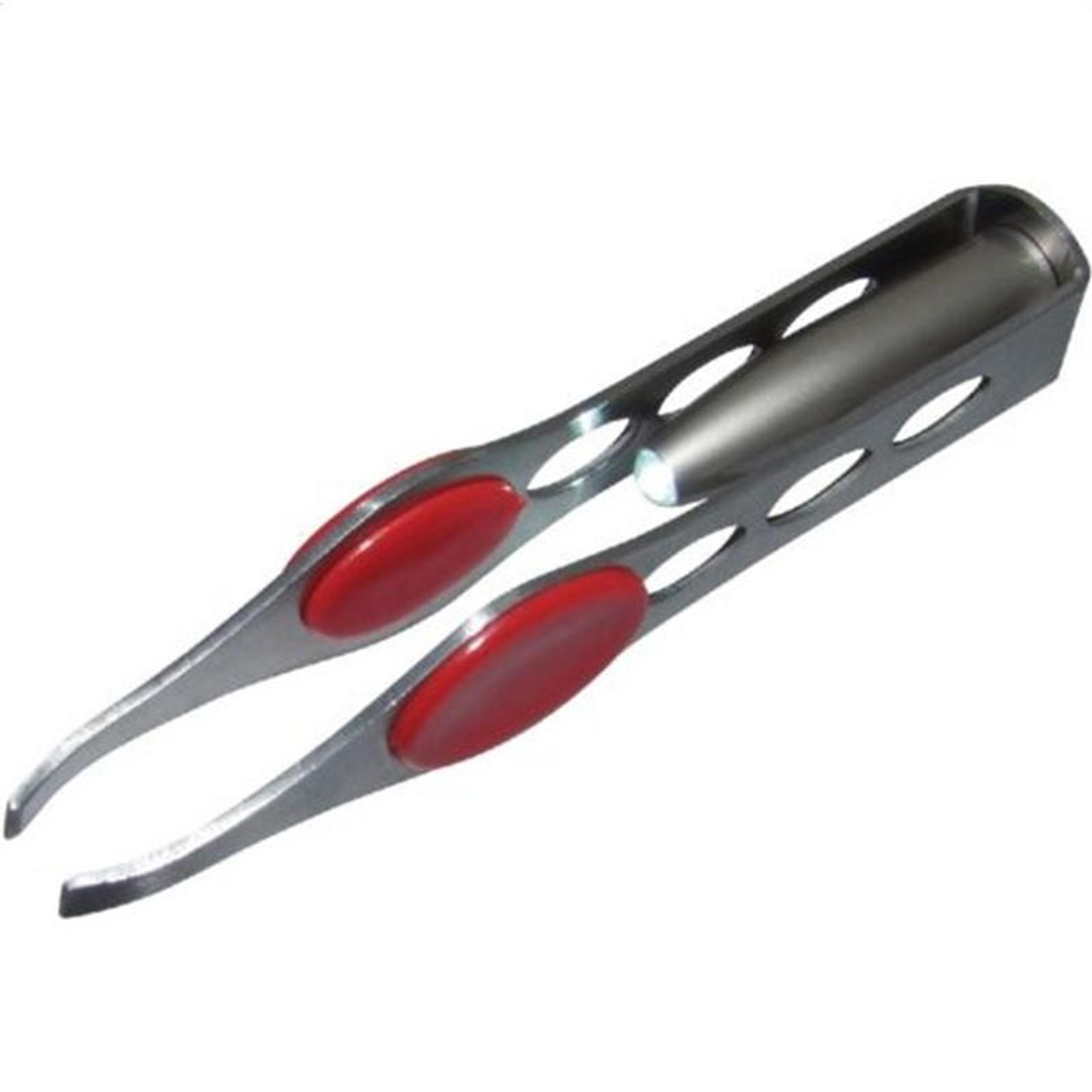 led lighted eyebrow tweezers stainless steel precision brow shaping tool