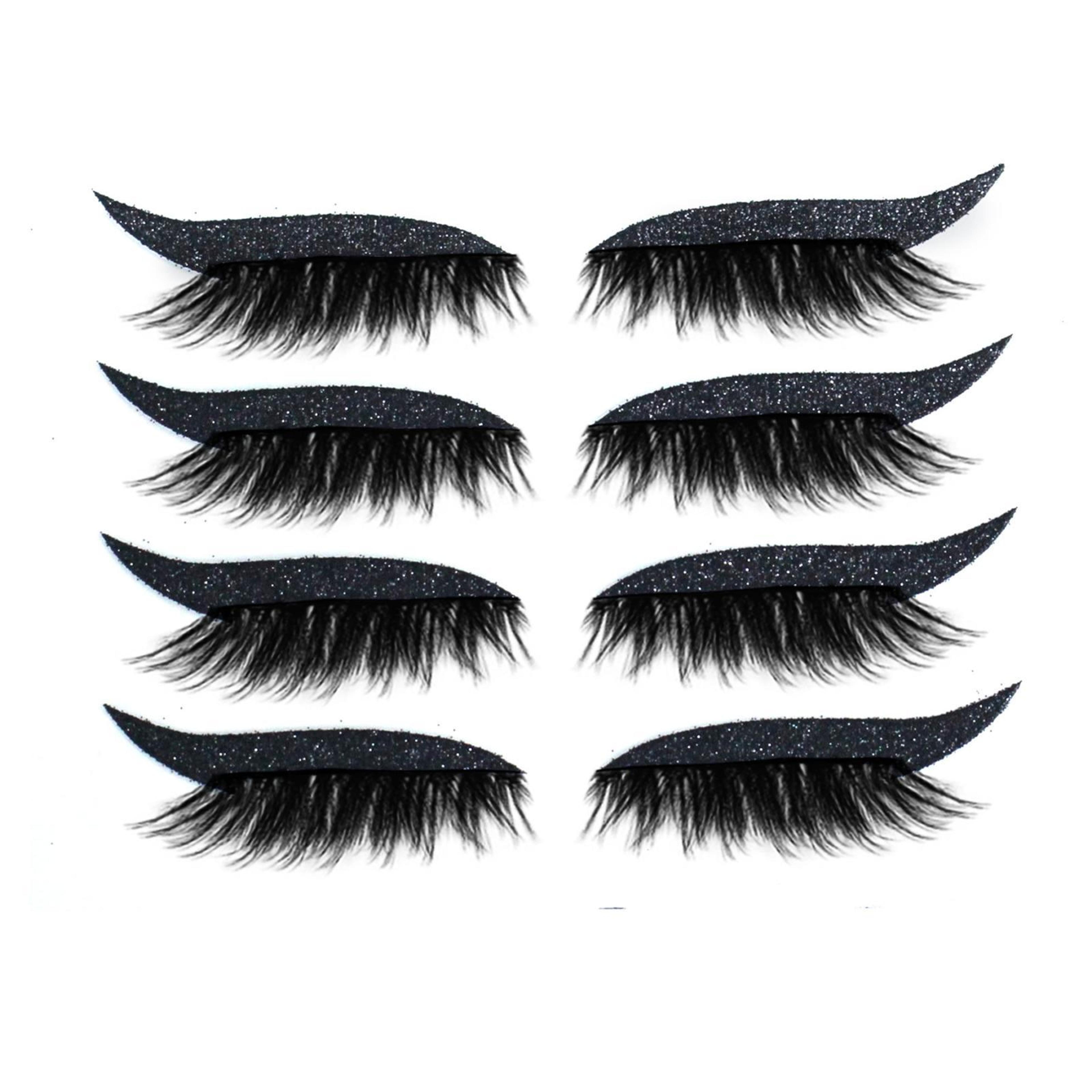 Waterproof Self Adhesive Glitter Eyeliner  False Eyelash Stickers For Smoky Cat Eye Makeup 10